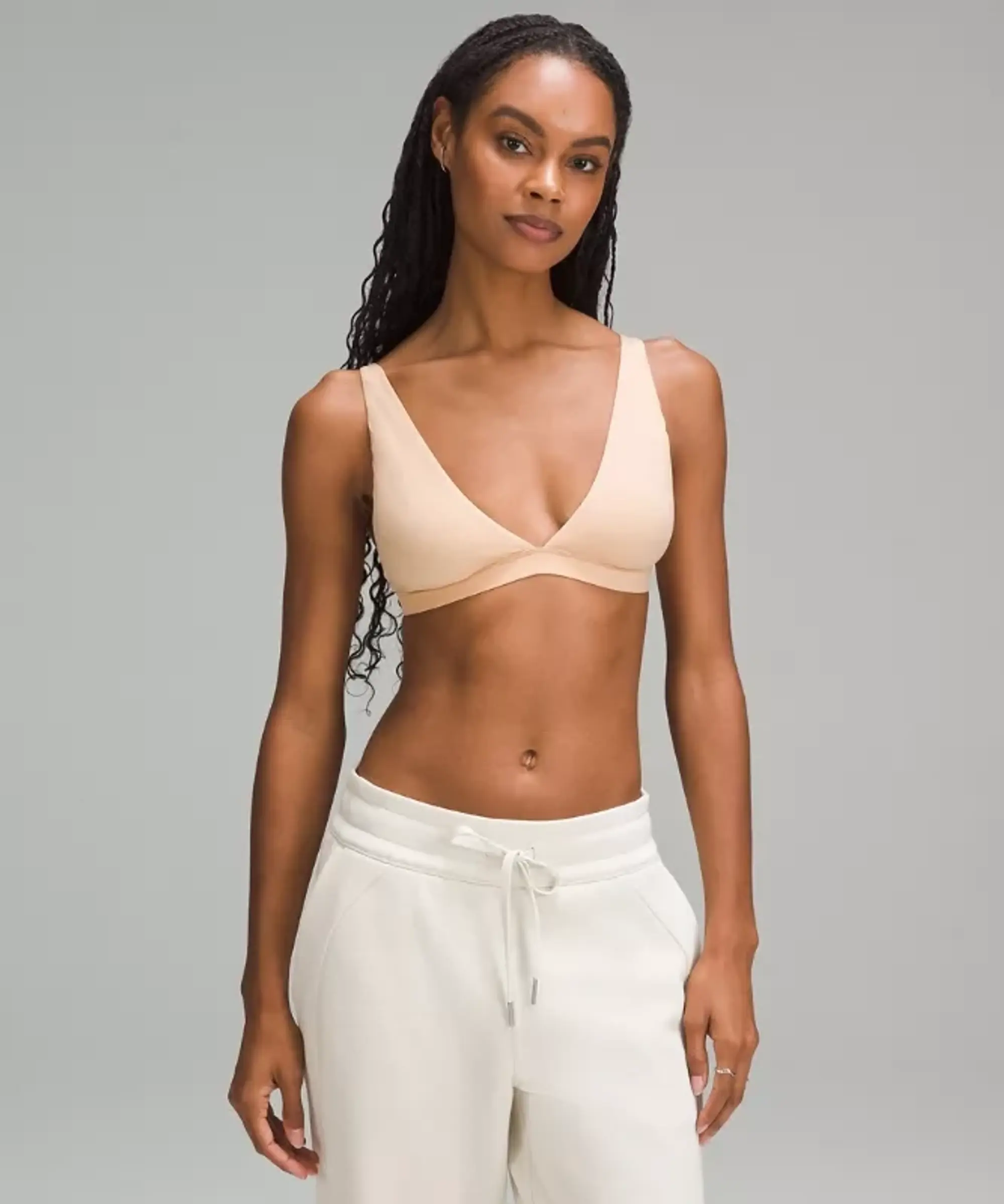 lululemon – Women's Wundermost Ultra-Soft Nulu Triangle Bralette A-D Cups – Color Khaki – Size 2