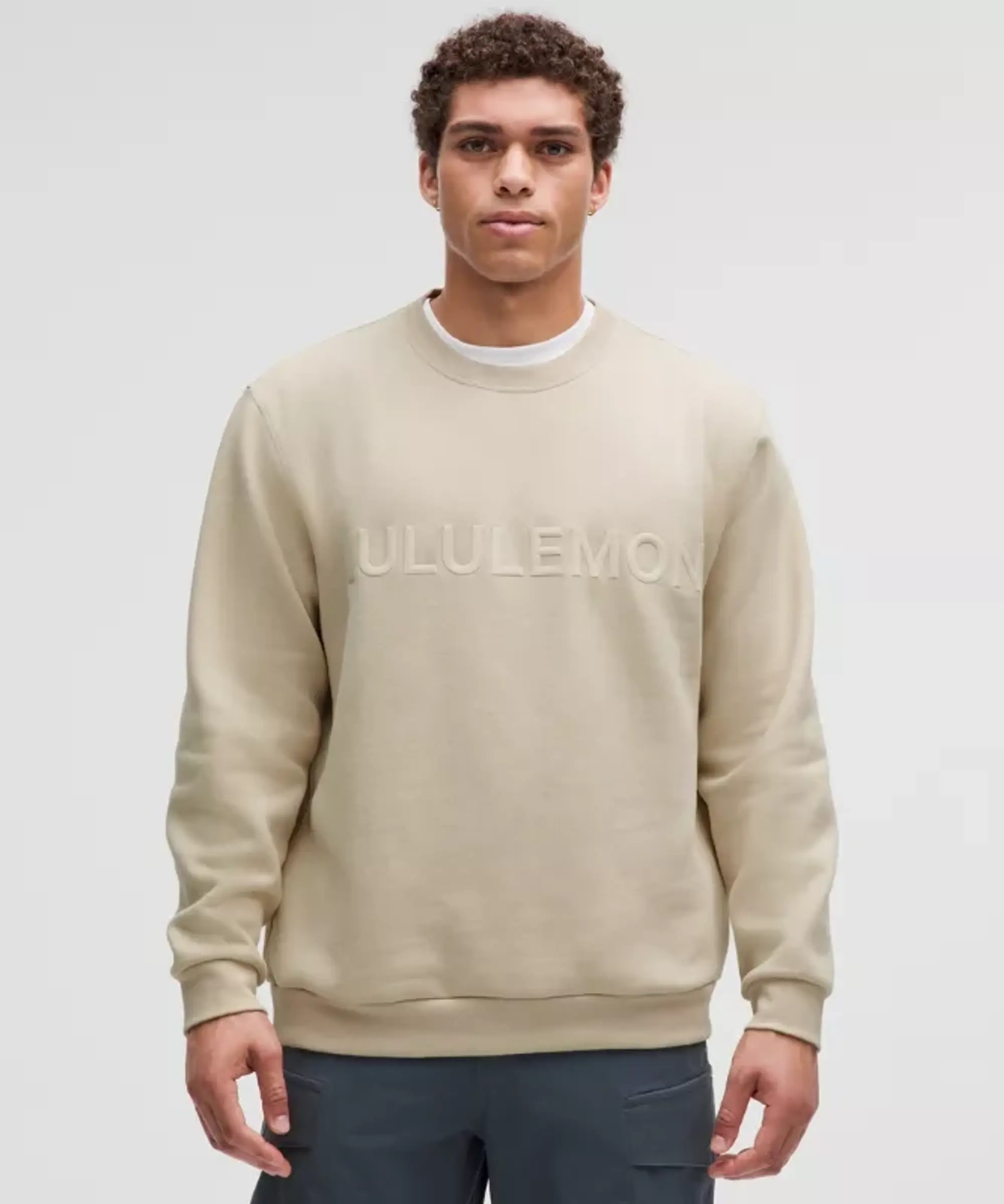 lululemon – Men's Steady State Crew Sweatshirt Wordmark – Color White – Size 2XL
