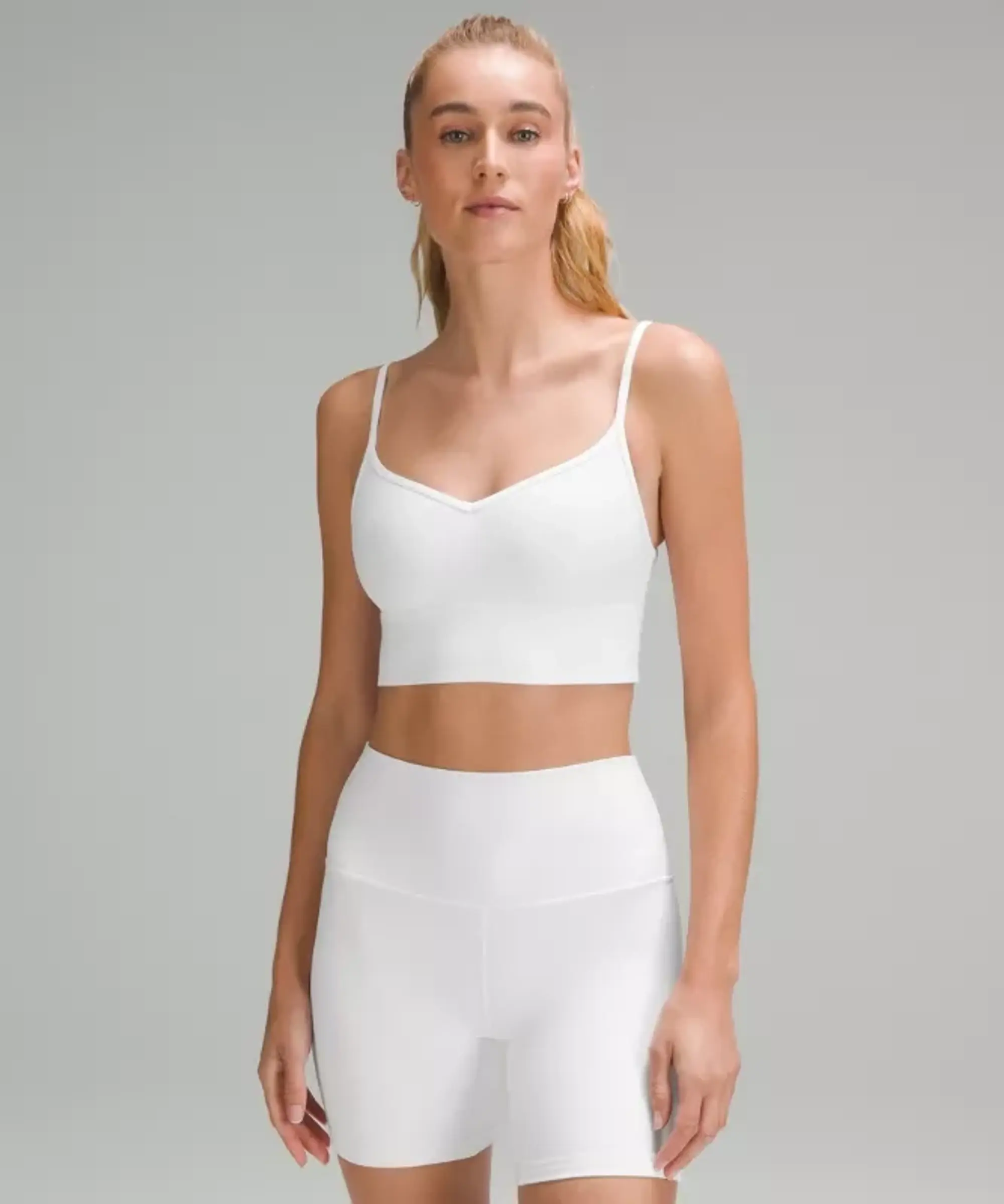 lululemon – Women's Align Sweetheart Sports Bra Light Support, A/B Cup – Color White – Size 10