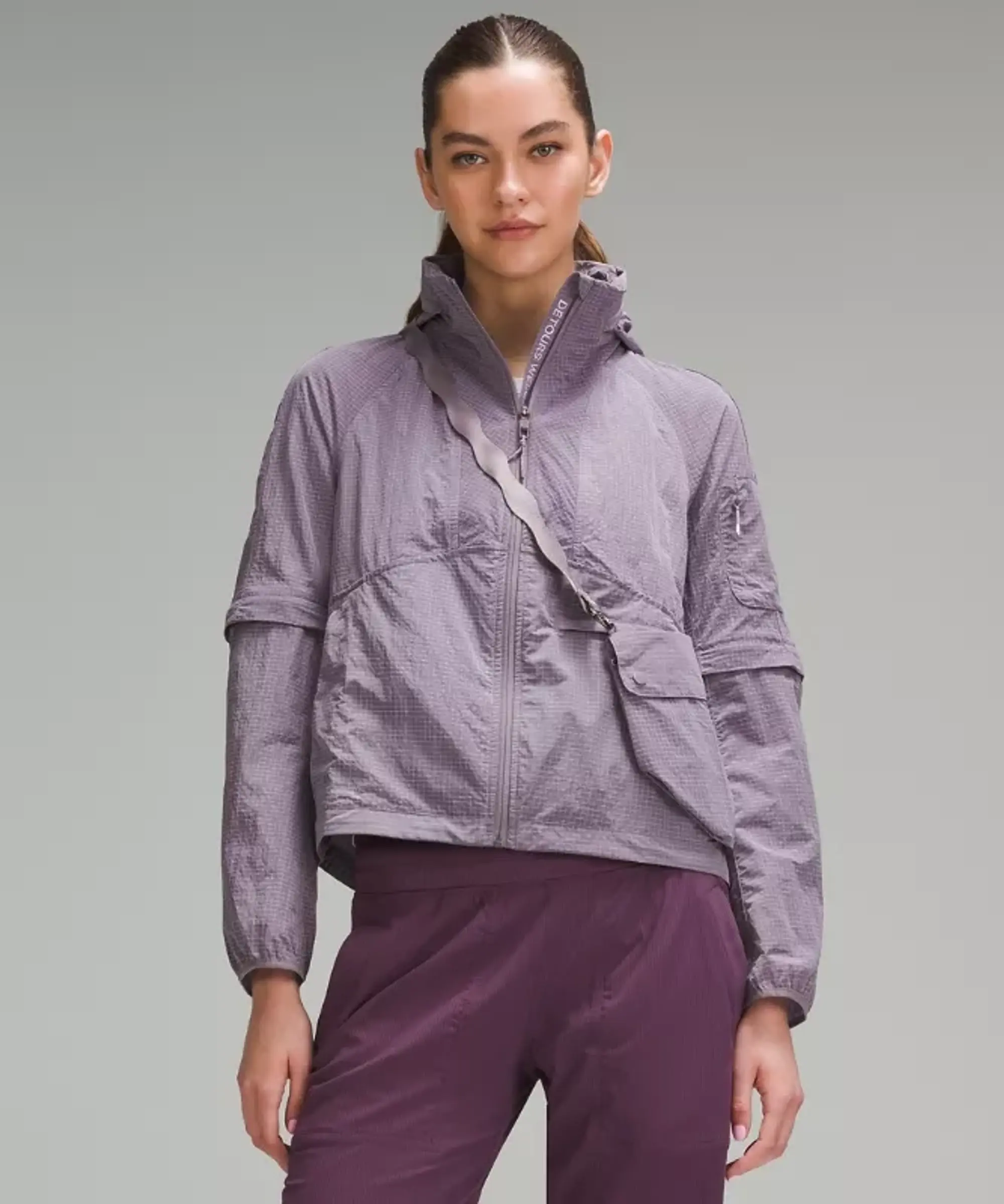 lululemon – Women's Convertible Hiking Jacket – Color Purple – Size 0