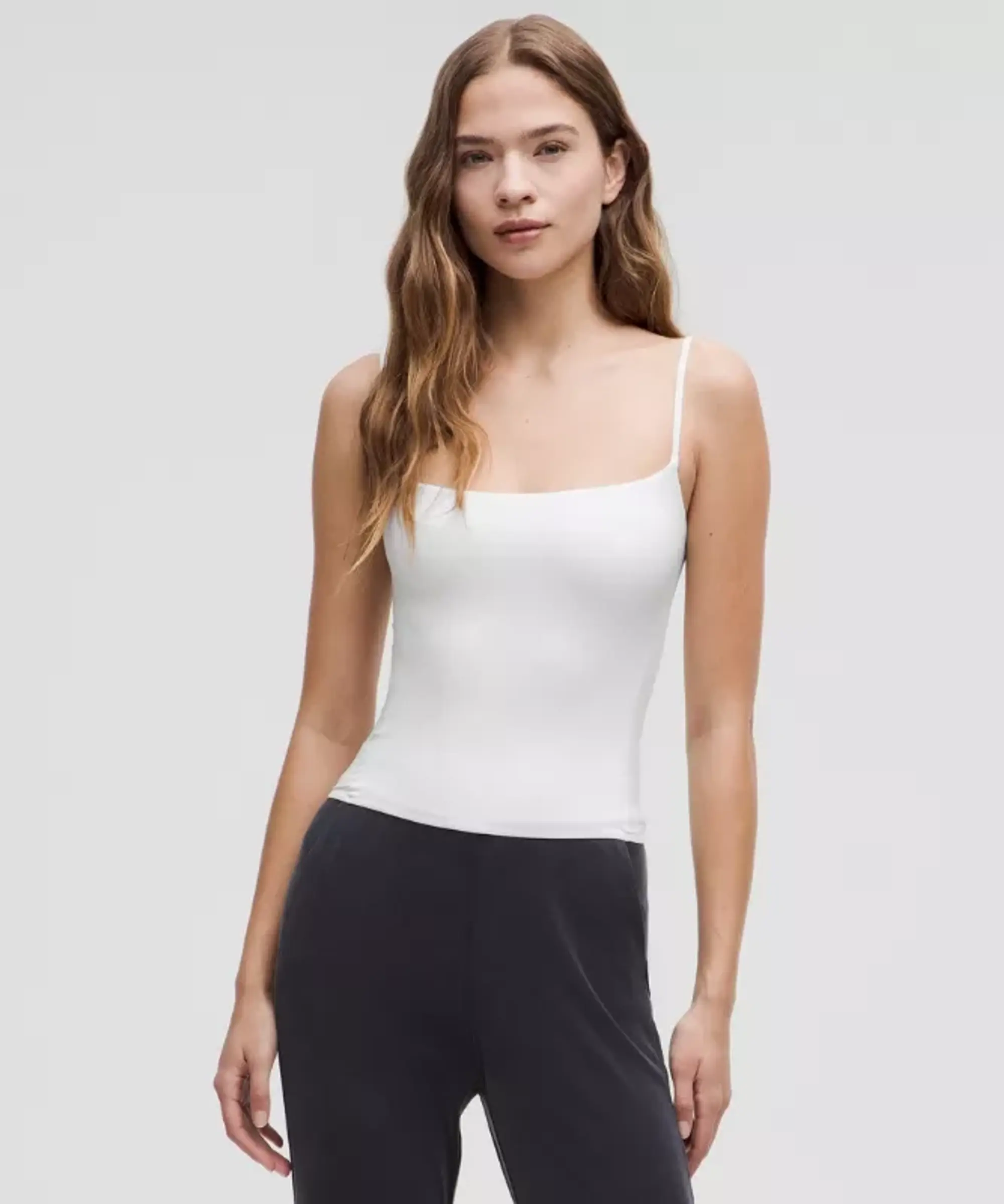 lululemon – Women's Wundermost Ultra-Soft Nulu Spaghetti-Strap Cami Tank Top – Color White – Size XL