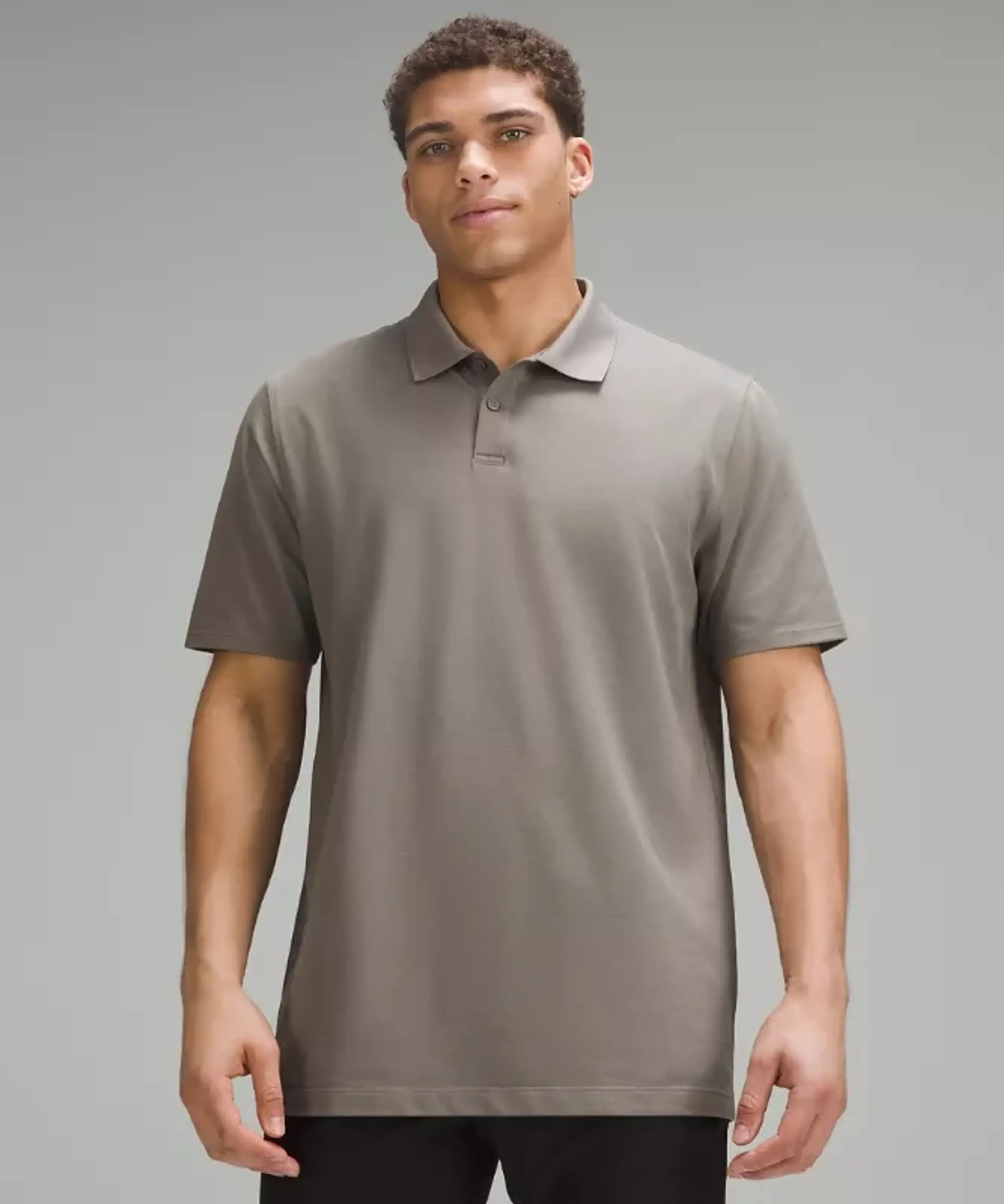 lululemon – Men's Pique Classic-Fit Short-Sleeve Polo Shirt – Color Brown – Size XS
