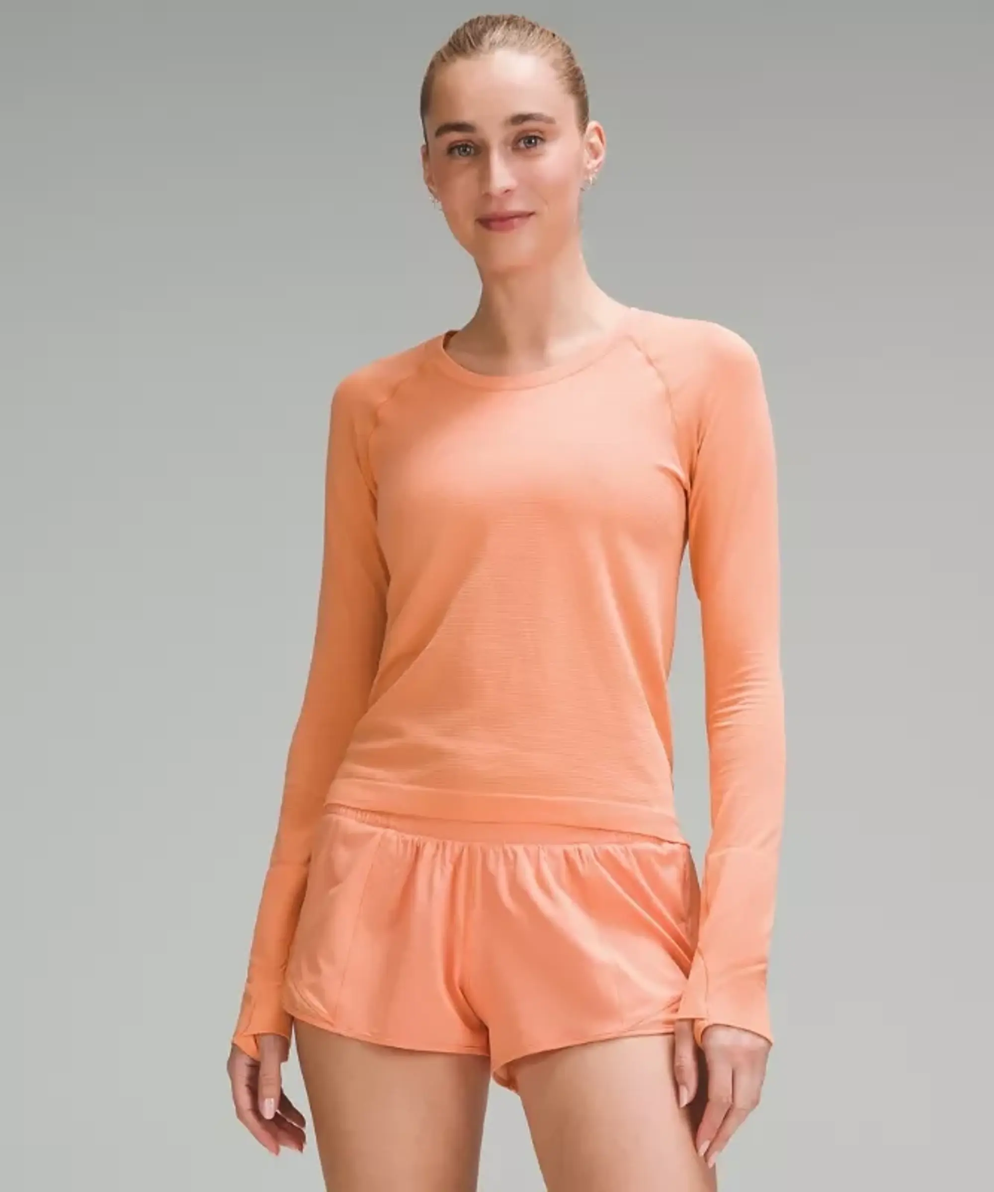 lululemon – Women's Swiftly Tech Long-Sleeve Shirt 2.0 Waist Length – Color Pink – Size 14
