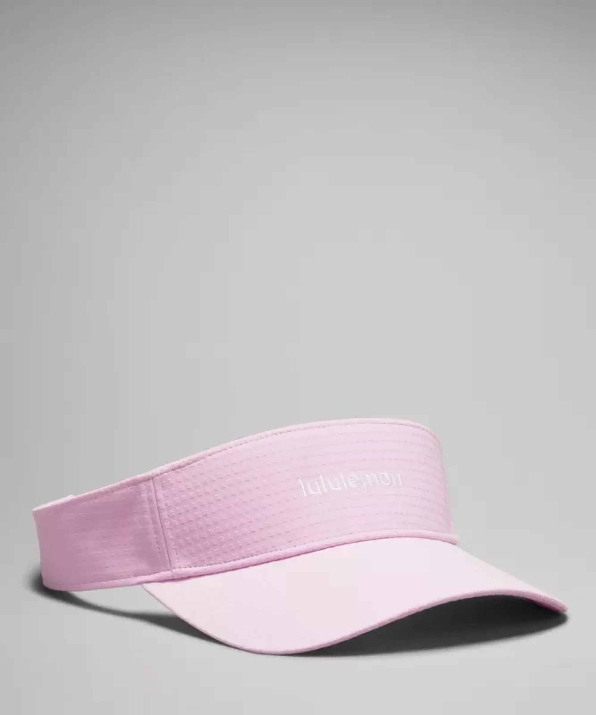 lululemon – Removable Sweatband All-Sport Visor Hat Wordmark – Color White/Pink – Size L/XL