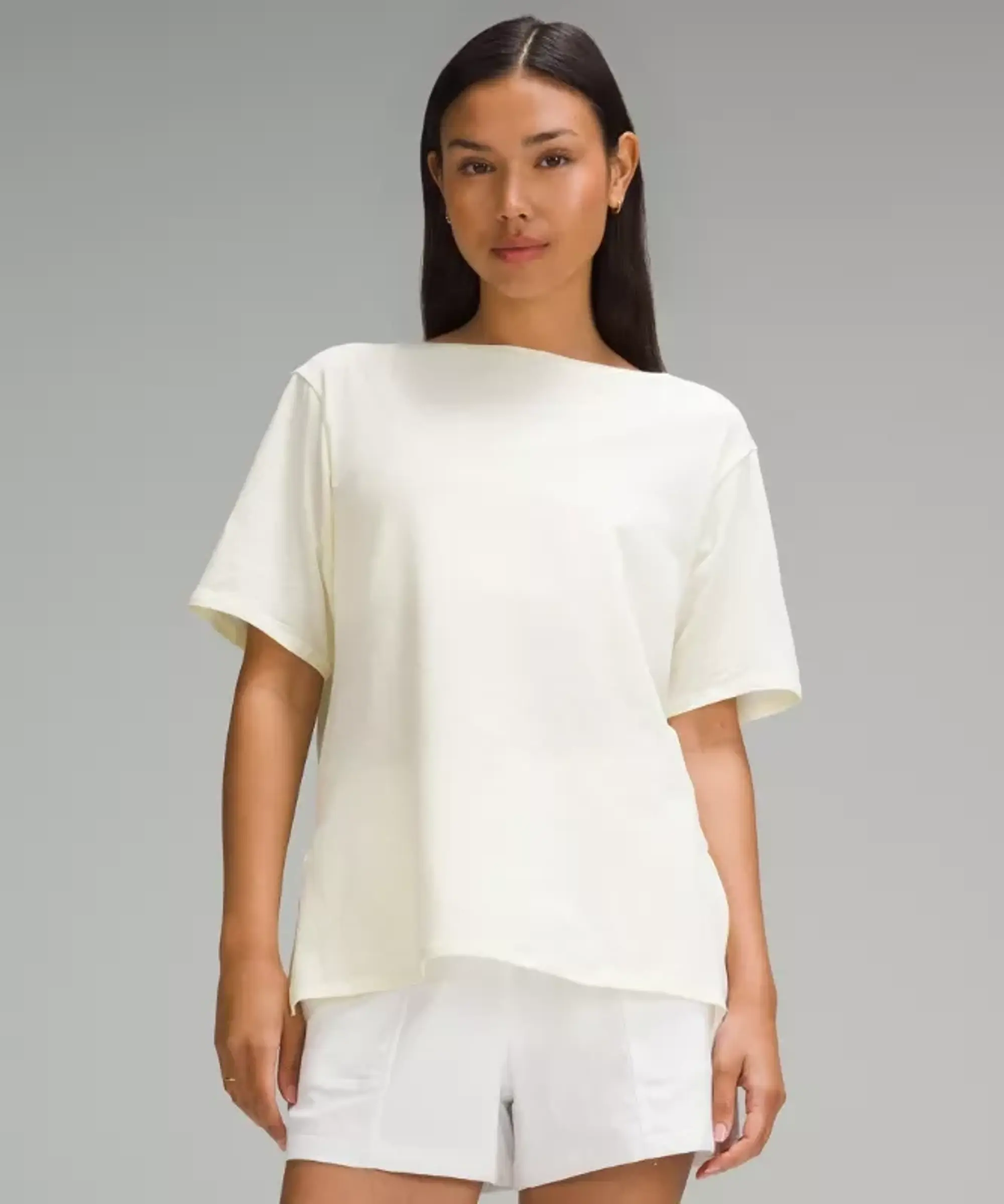 lululemon – Women's Relaxed-Fit Boatneck T-Shirt – Color Yellow/Pastel – Size 4