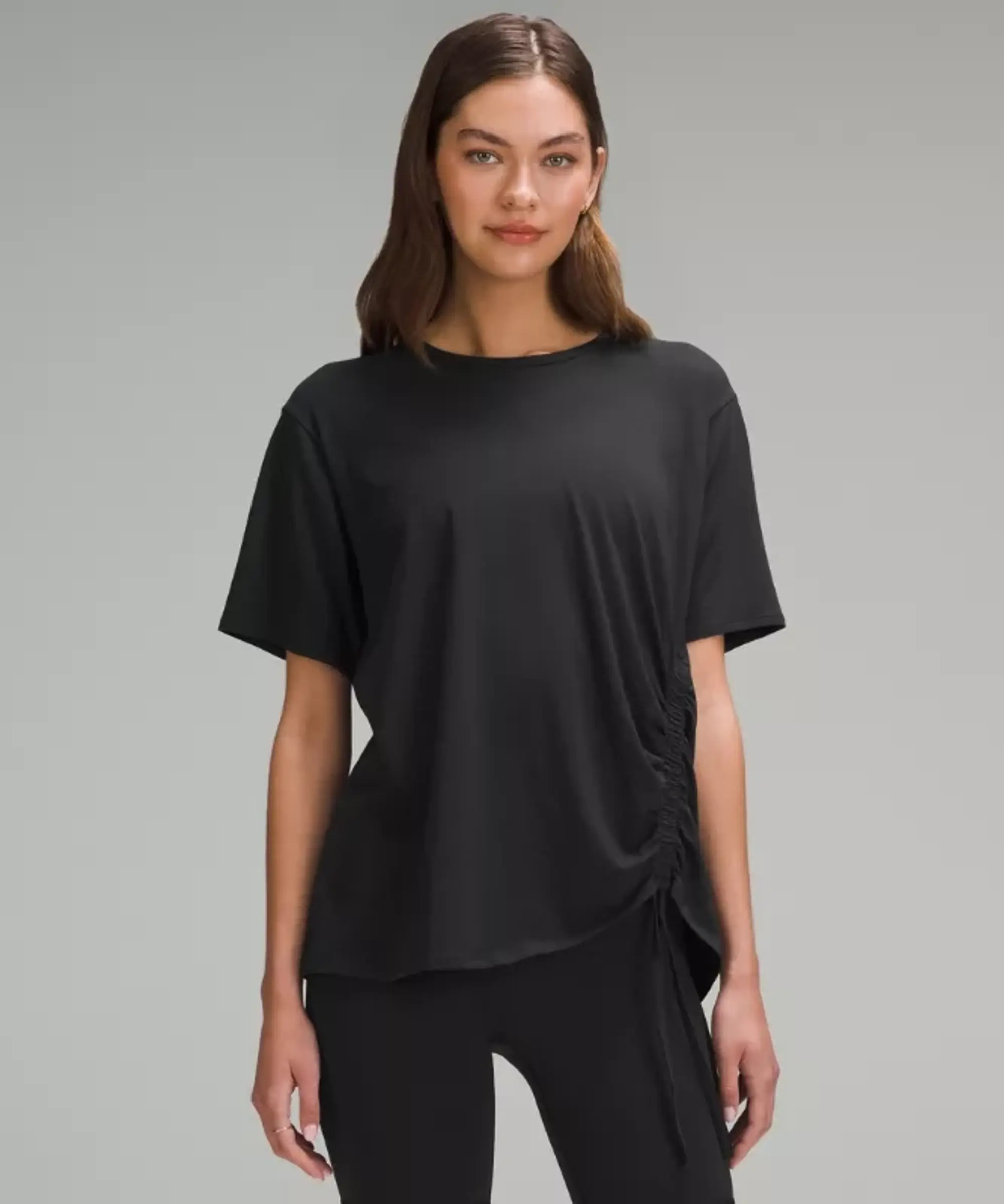 lululemon – Women's Side-Cinch Cotton T-Shirt – Color Black – Size S