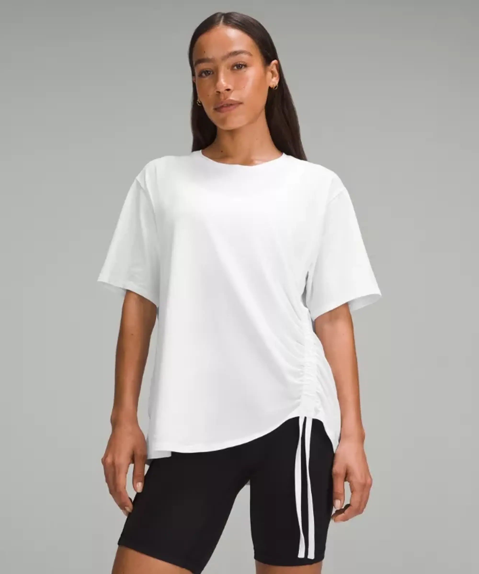 lululemon – Women's Side-Cinch Cotton T-Shirt – Color White – Size S
