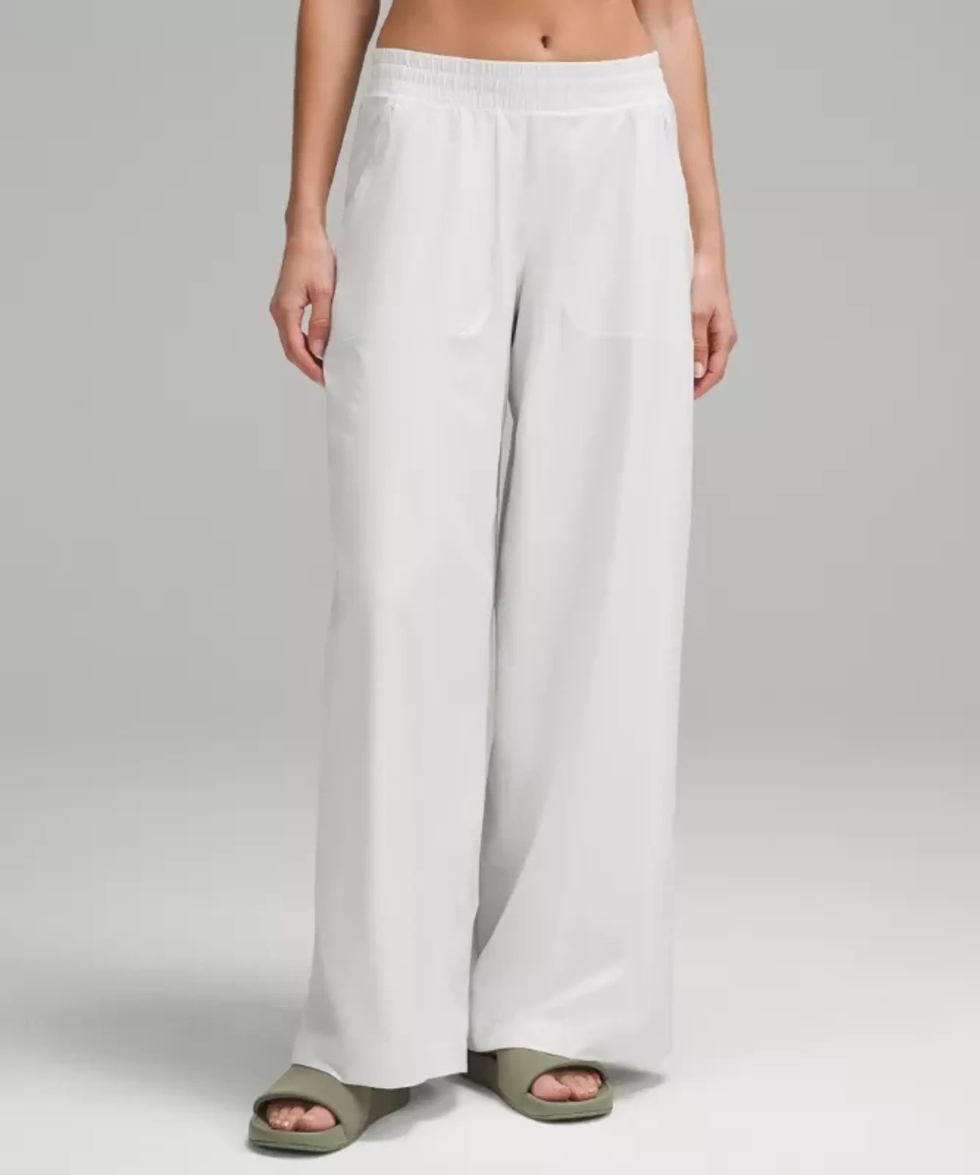 lululemon – Women's Swift Mid-Rise Wide-Leg Pants – Color White – Size 2