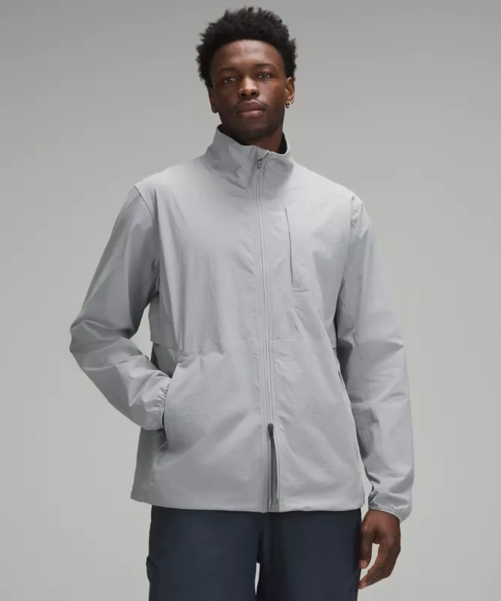 lululemon – Men's Sojourn Windbreaker Jacket – Color Grey – Size L