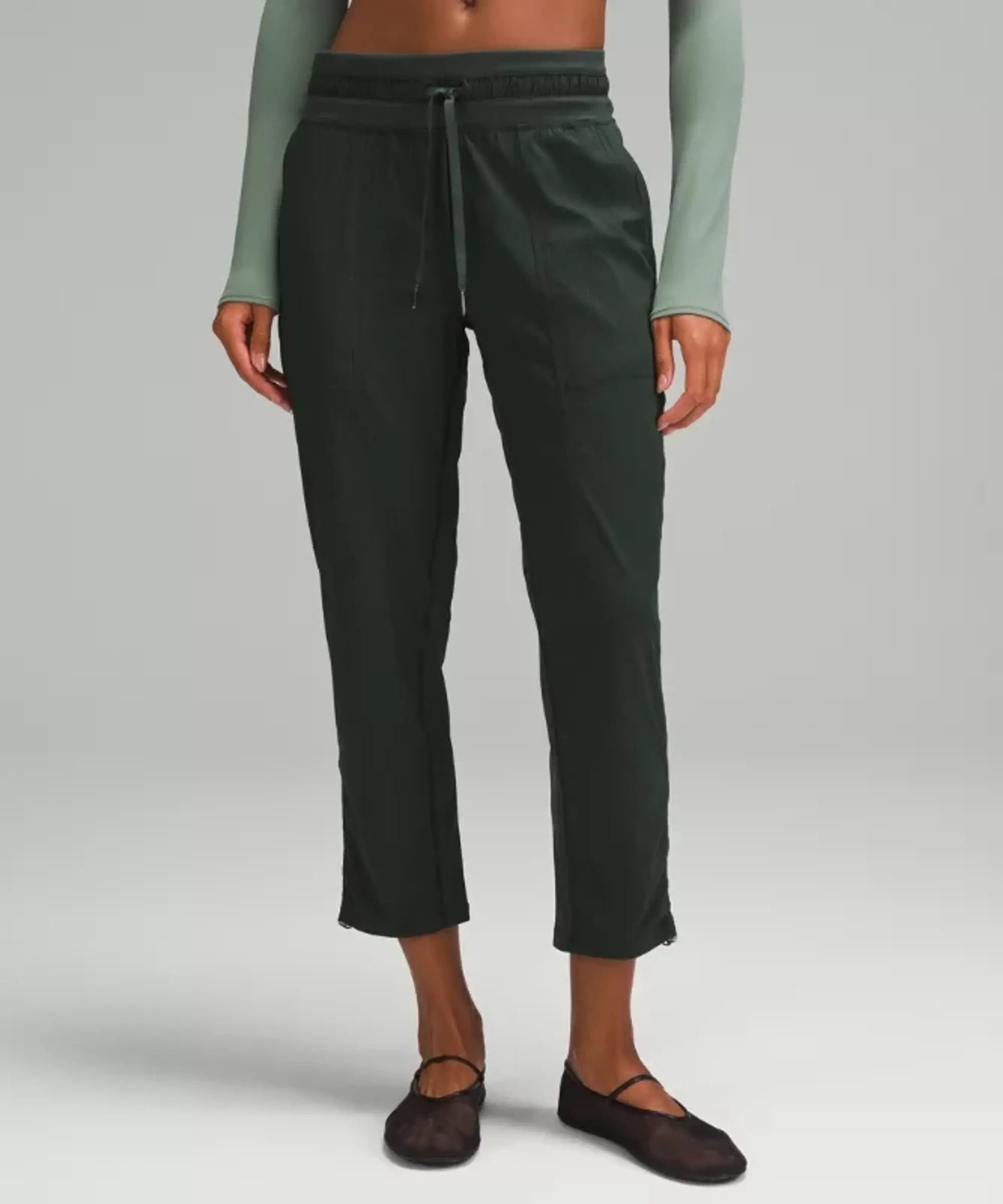lululemon – Women's Dance Studio Mid-Rise Cropped Pants – Color Green – Size 0