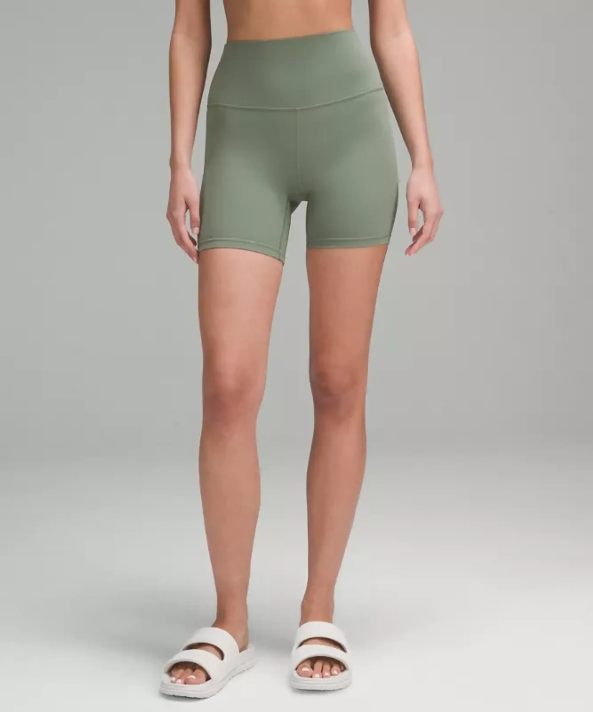 lululemon – Women's Align High-Rise Shorts – 6" – Color Grey/Green/Pastel – Size 0