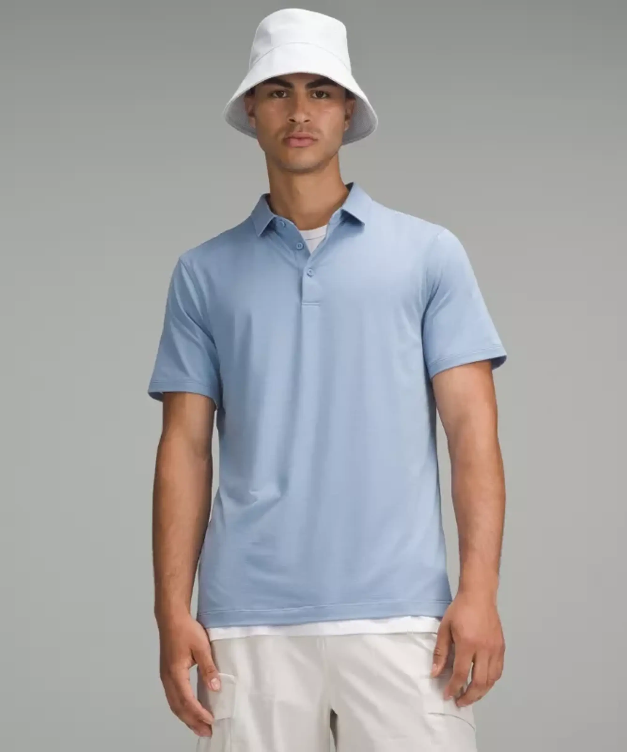lululemon – Men's Evolution Short-Sleeve Polo Shirt – Color Blue/Pastel – Size S