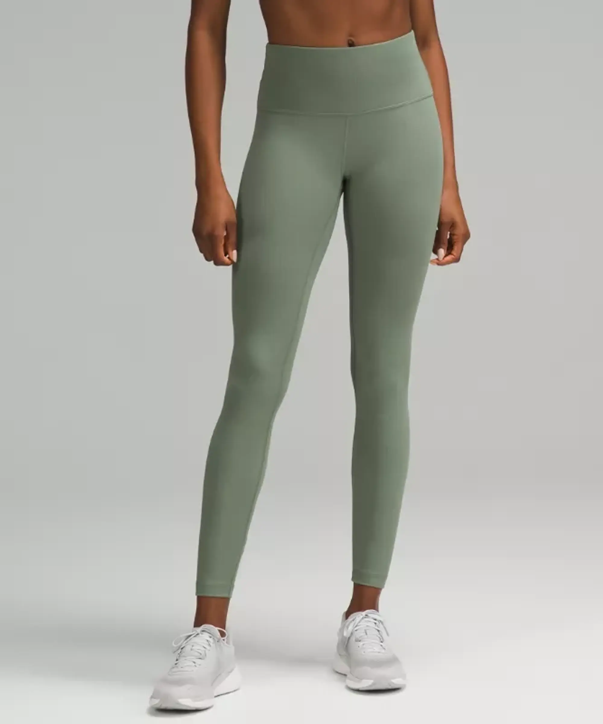 lululemon – Women's Wunder Train High-Rise Ribbed Tight Leggings – 28" – Color Grey/Green/Pastel – Size 0