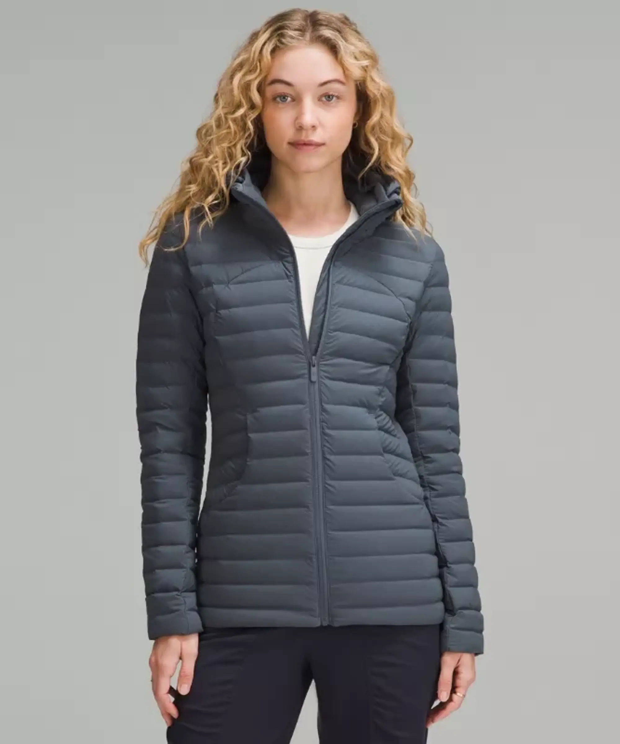 lululemon – Women's Pack It Down 700-Fill Jacket – Color Grey/Blue – Size 2