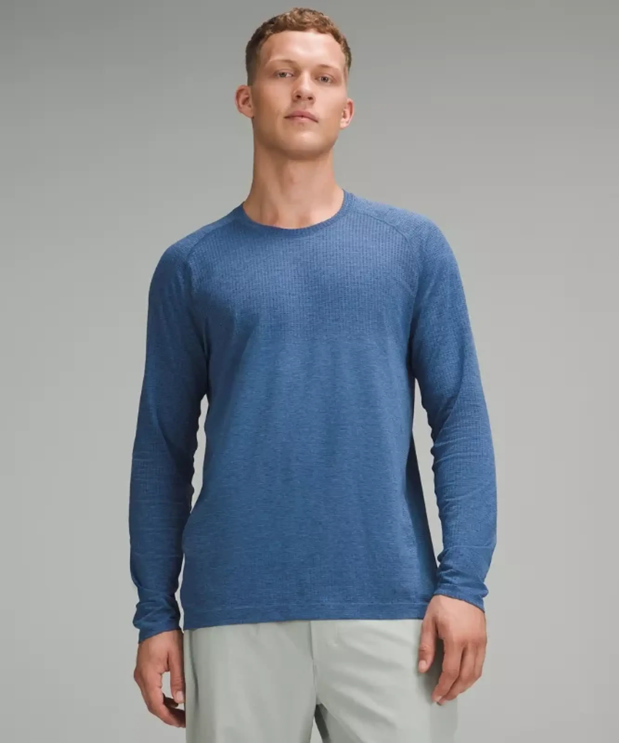 lululemon – Men's Metal Vent Tech Long-Sleeve Shirt – Color Blue – Size L
