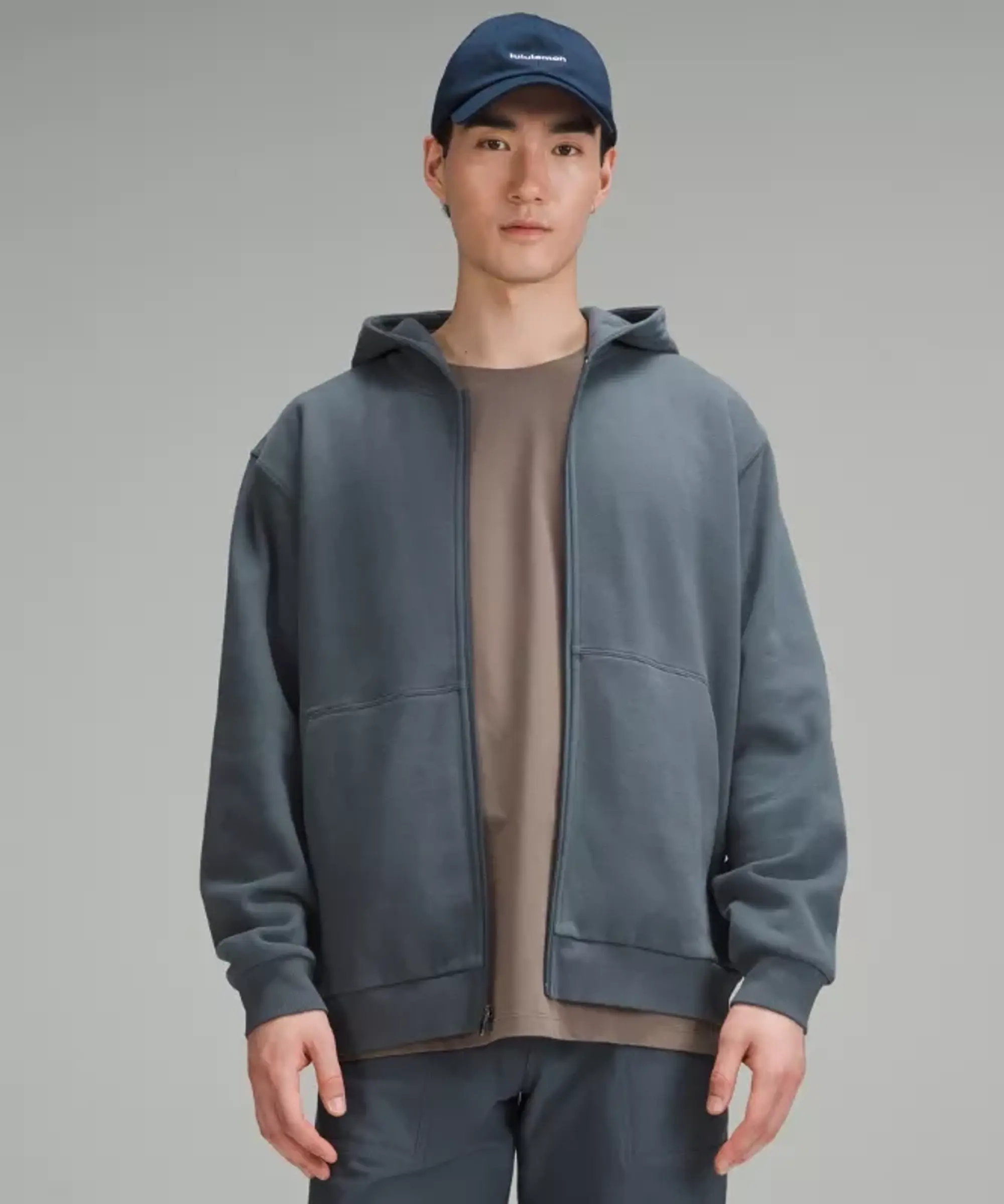 lululemon – Men's Steady State Full-Zip Hoodie – Color Grey/Blue – Size XL