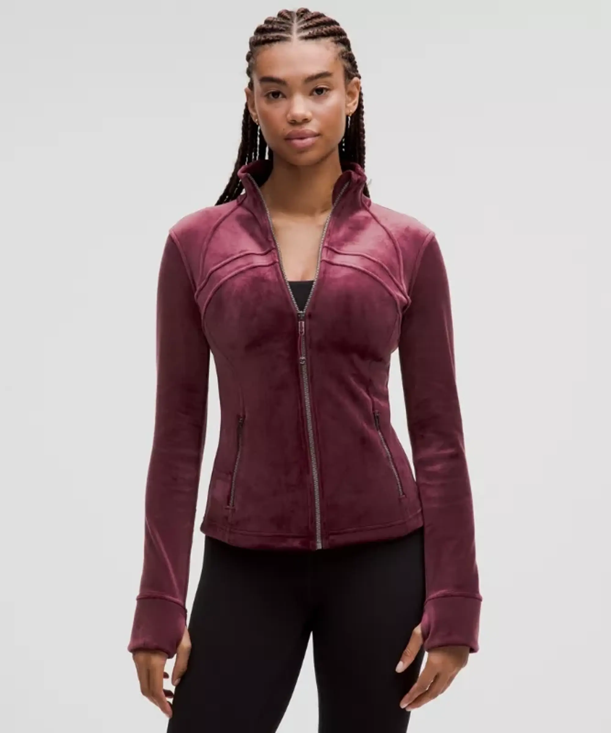 lululemon – Women's Define Jacket Velvet – Color Burgundy/Red – Size 0