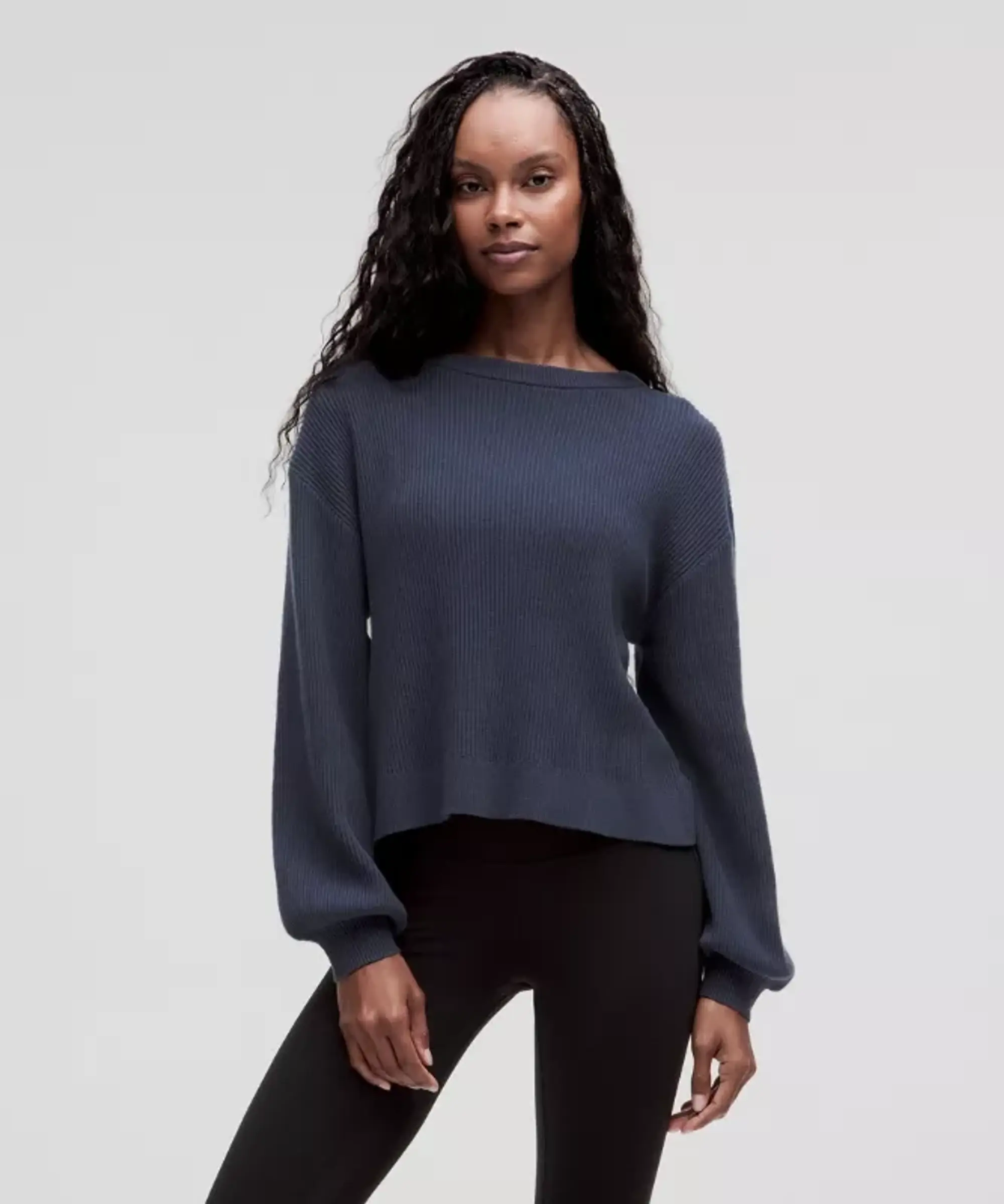 lululemon – Women's Reversible Crossover Sweater – Color Blue – Size L