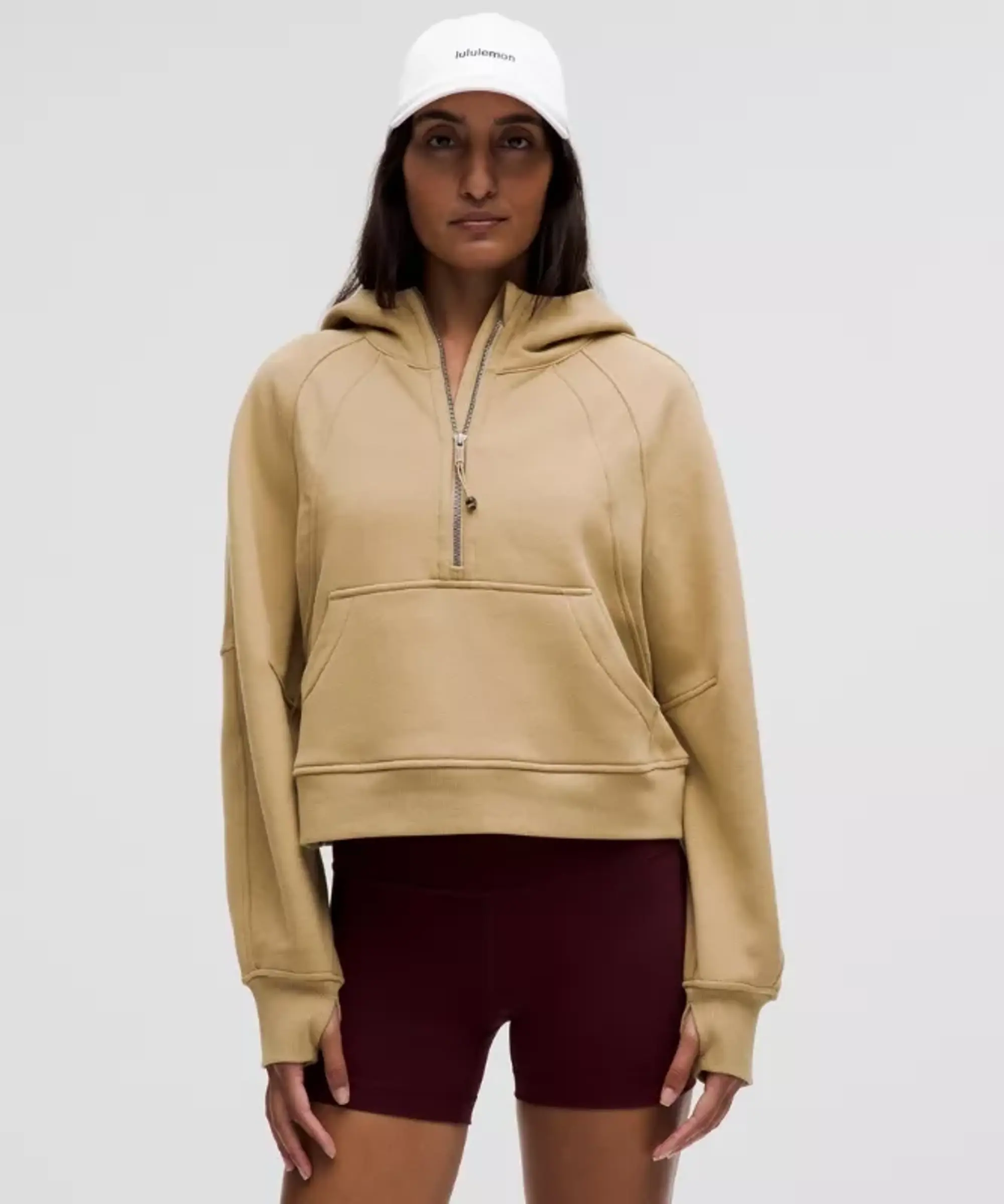 lululemon – Women's Scuba Oversized Half-Zip Hoodie – Color Brown – Size XL/2XL