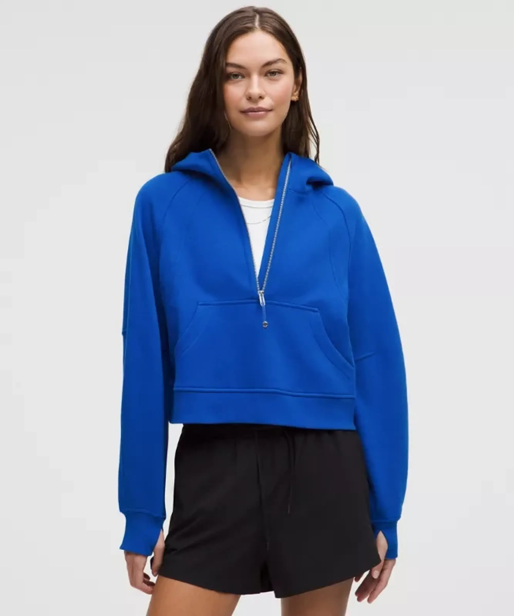 lululemon – Women's Scuba Oversized Half-Zip Hoodie – Color Blue – Size XS/S