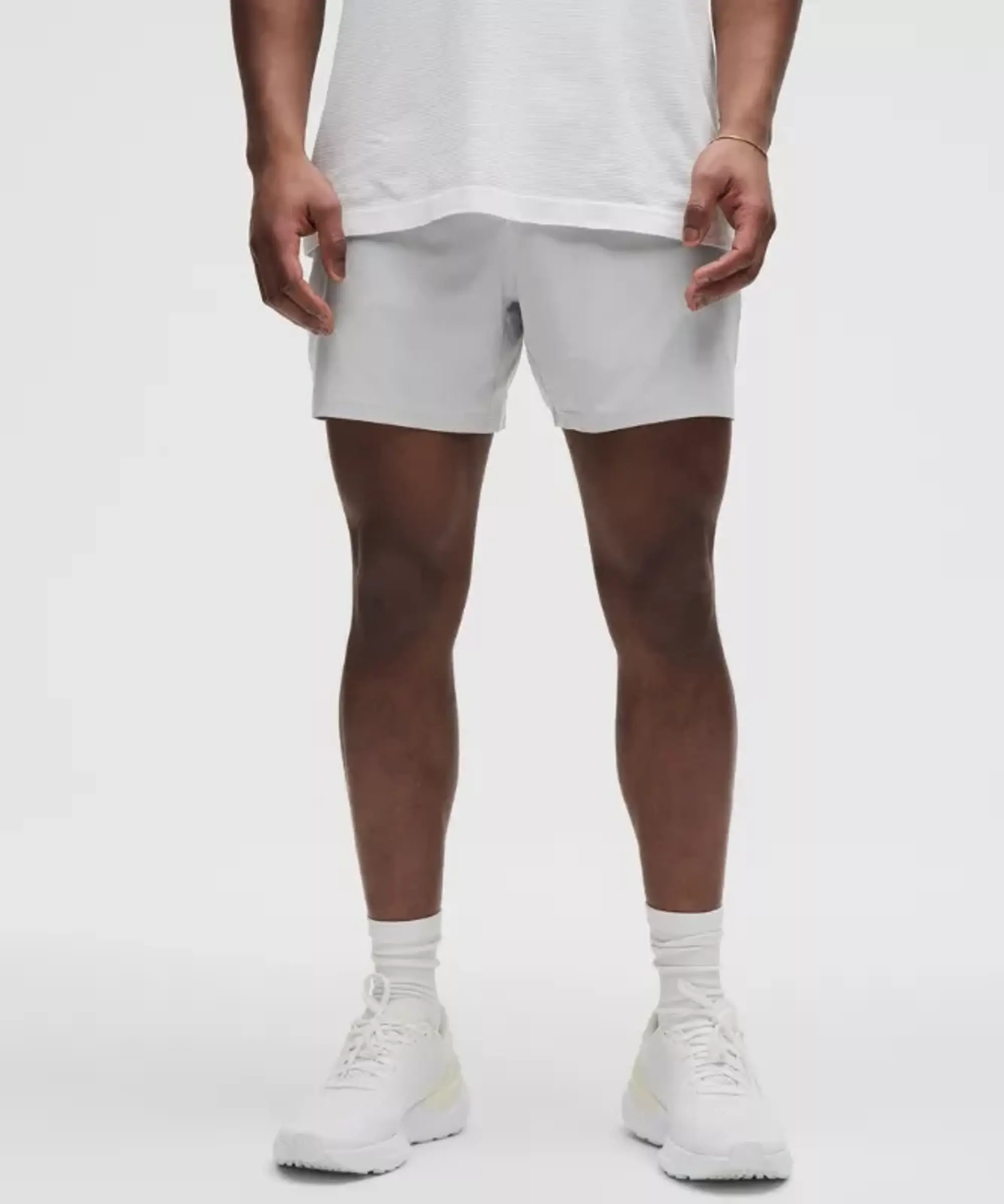 lululemon – Men's Pace Breaker Linerless Shorts – 5" – Color Silver/Grey – Size L