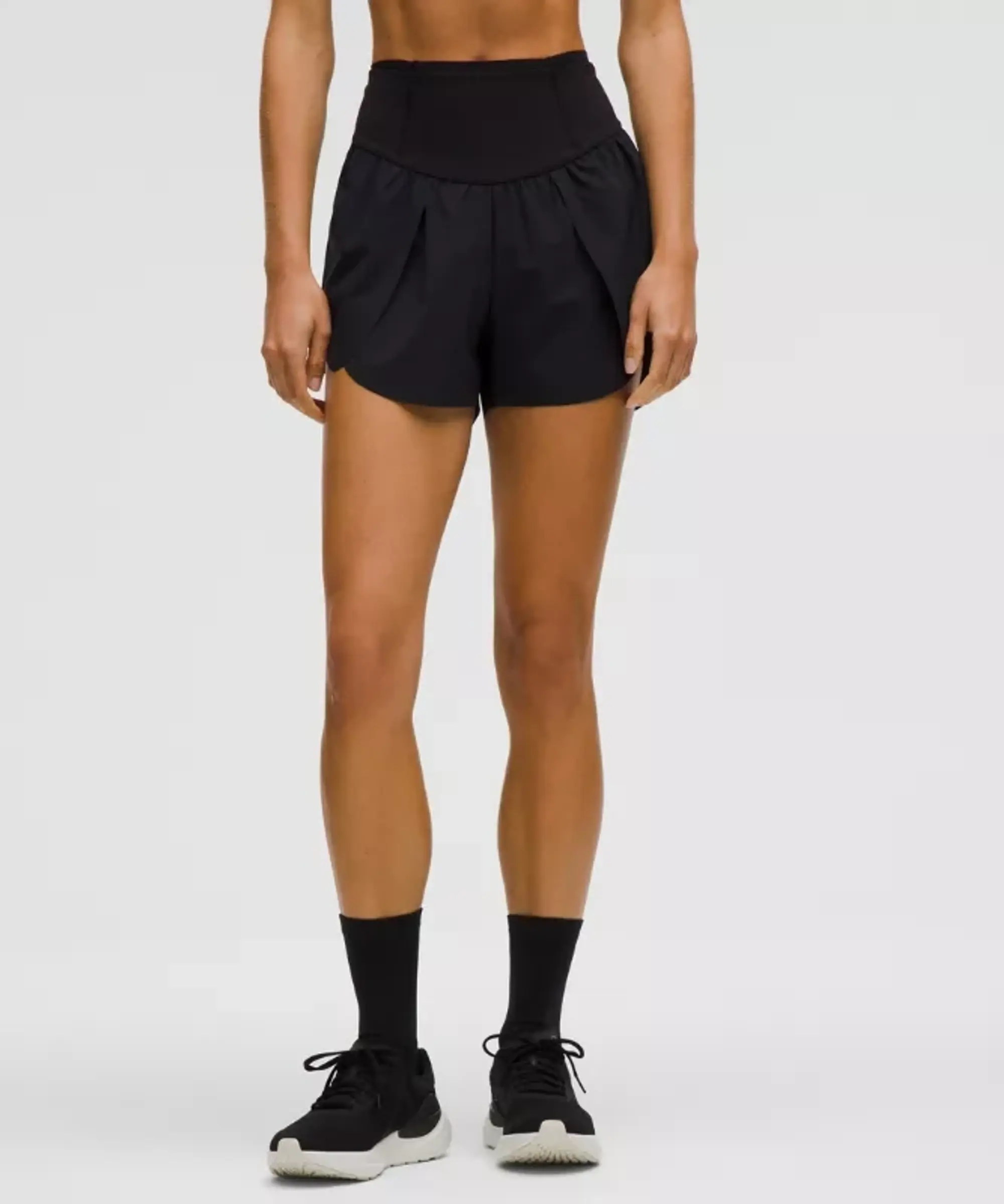lululemon – Women's Go Further High-Rise Split Shorts – 3" – Color Black – Size 0