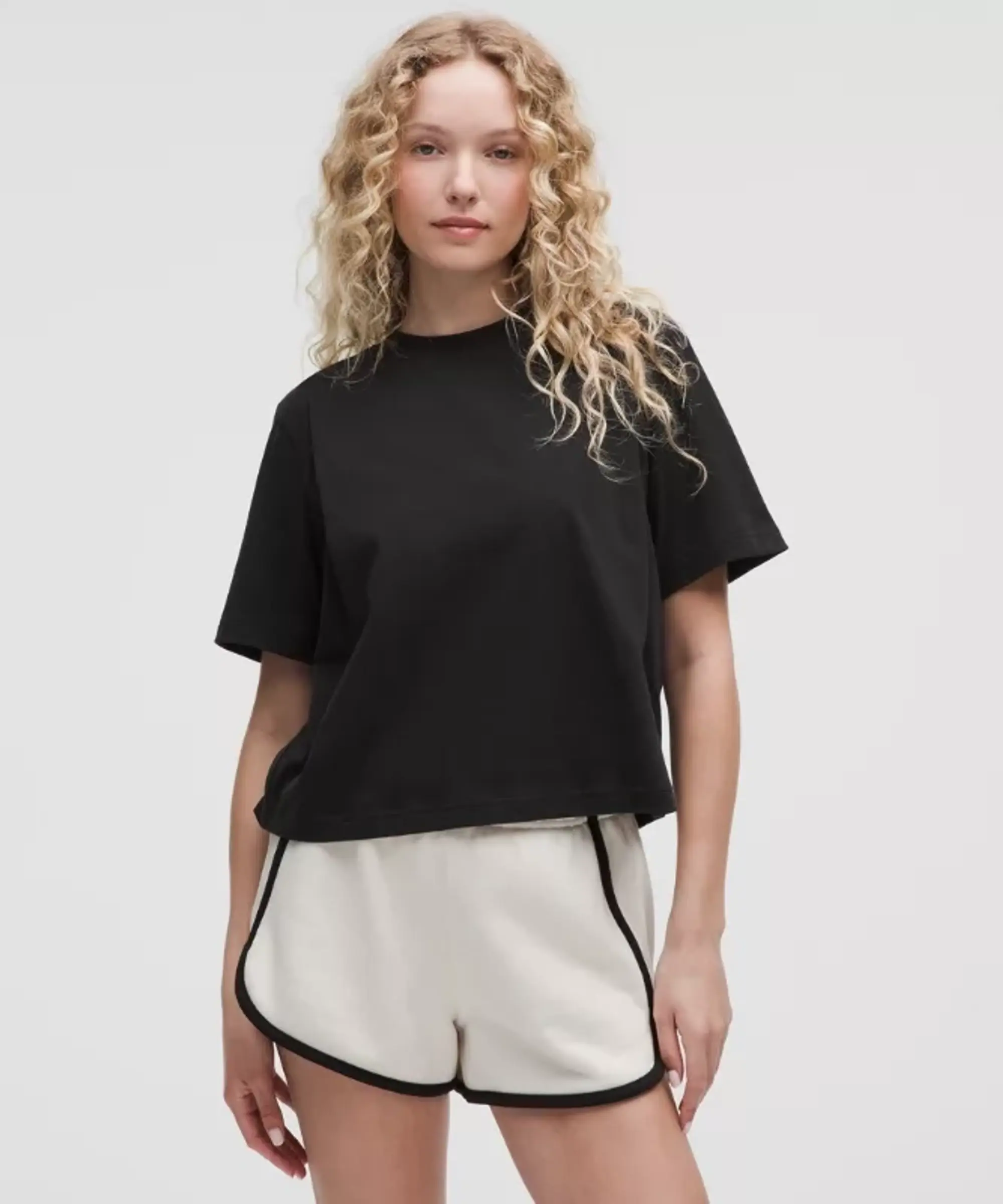 lululemon – Women's Jersey Stitch-Detail T-Shirt – Color Black – Size L