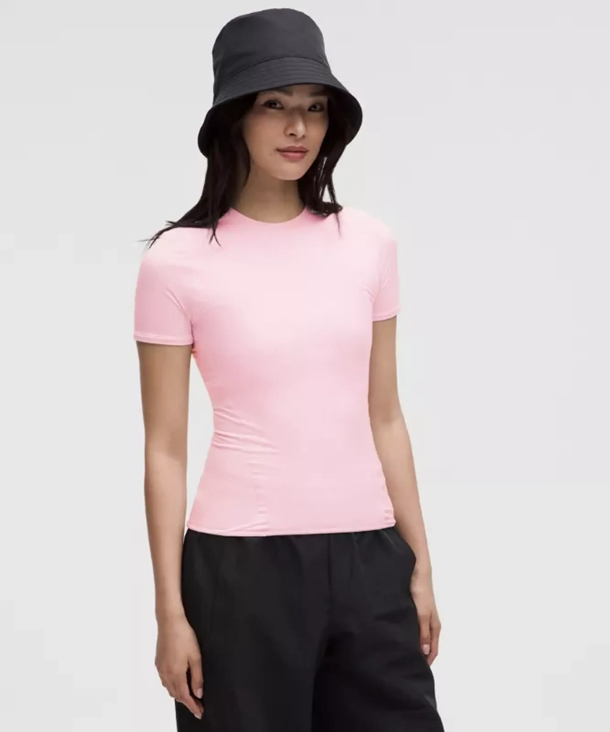 lululemon – Women's Wundermost Ultra-Soft Nulu Hip-Length Crewneck Shirt – Color Pink – Size L