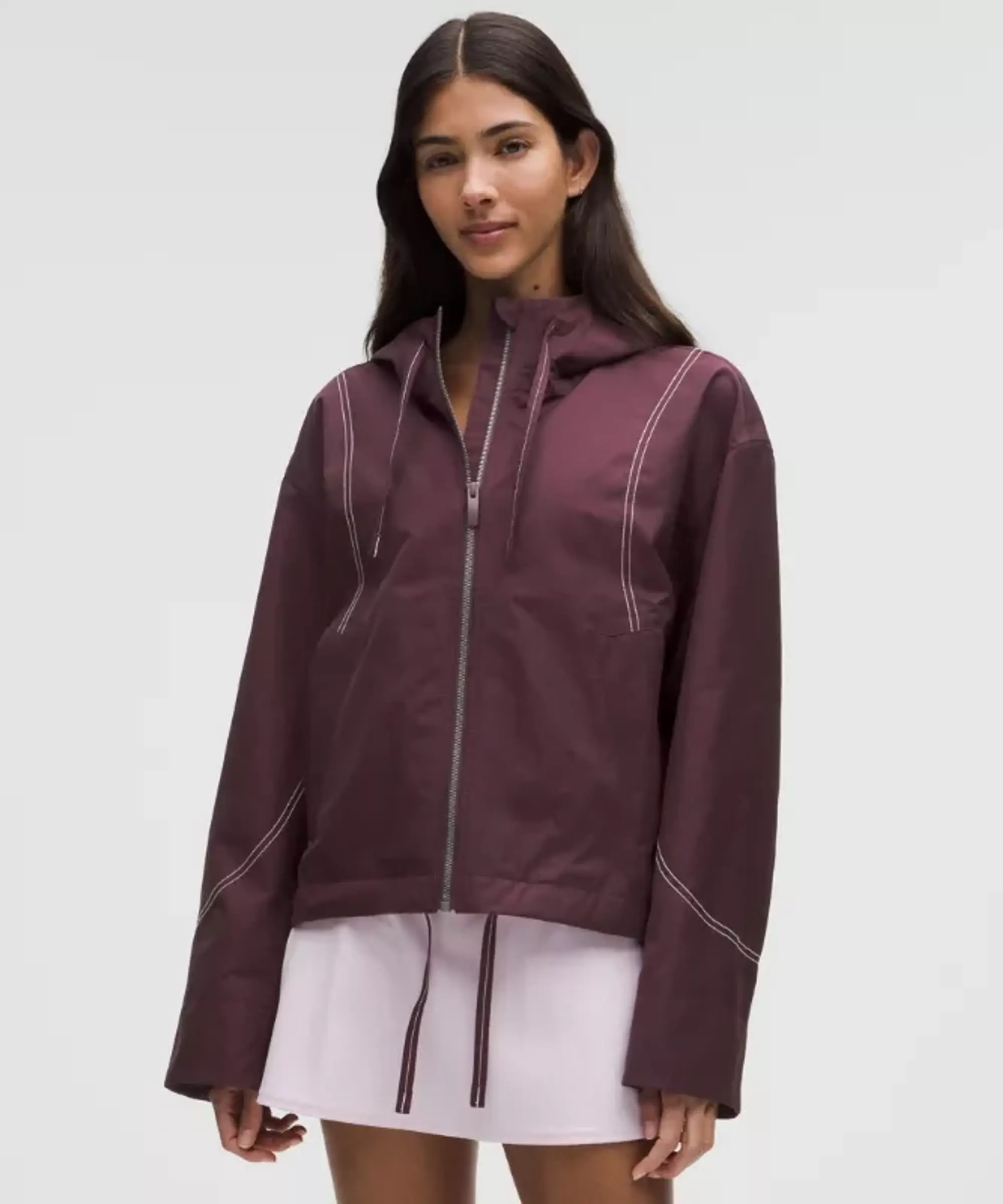 lululemon – Women's Water-Resistant Cropped Hooded Jacket – Color Purple – Size L