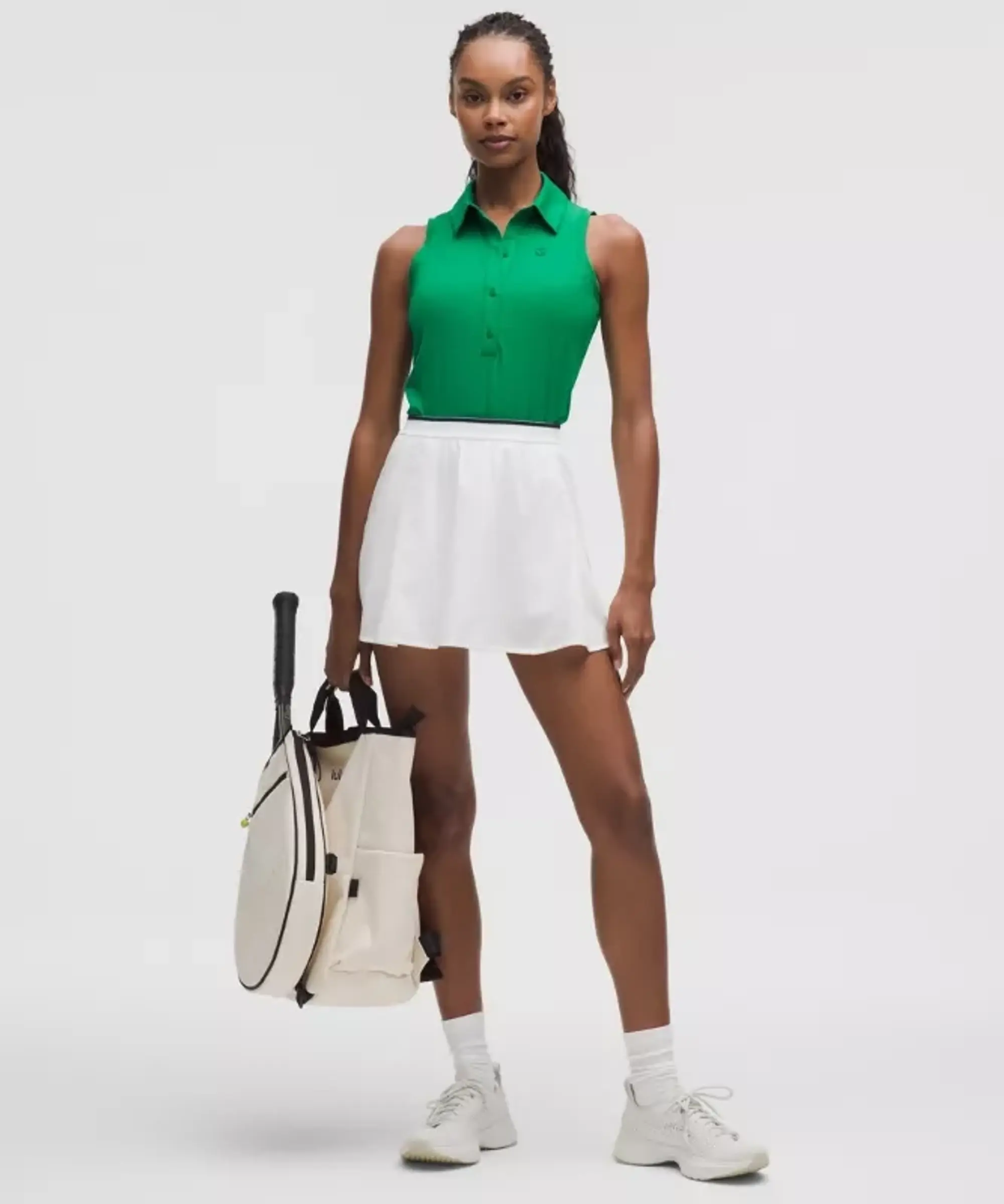 lululemon – Women's Quick-Dry Sleeveless Polo Shirt Straight Hem – Color Green – Size 0