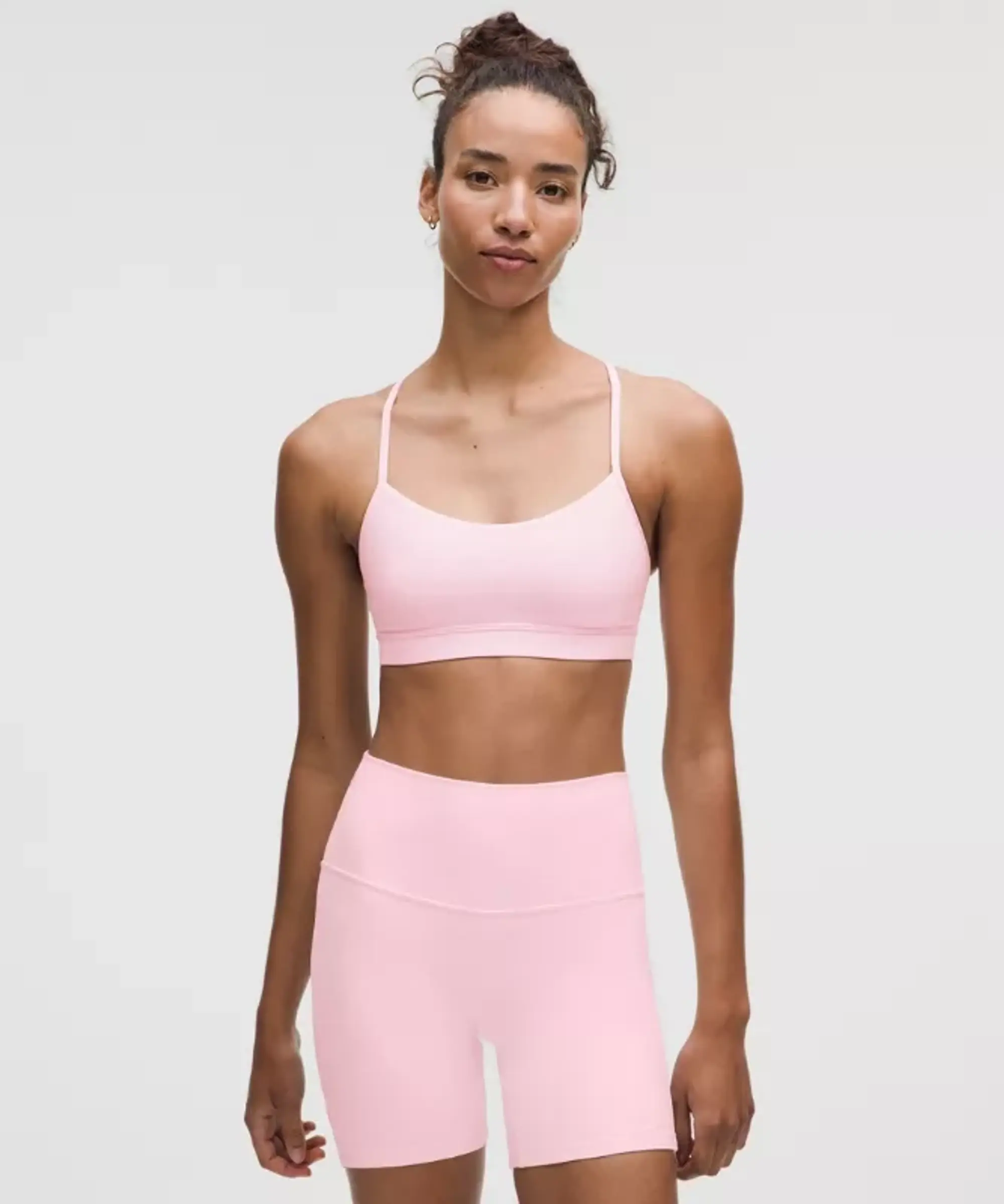 lululemon – Women's Flow Y Sports Bra Nulu Light Support, A-C Cups – Color Pink – Size 10