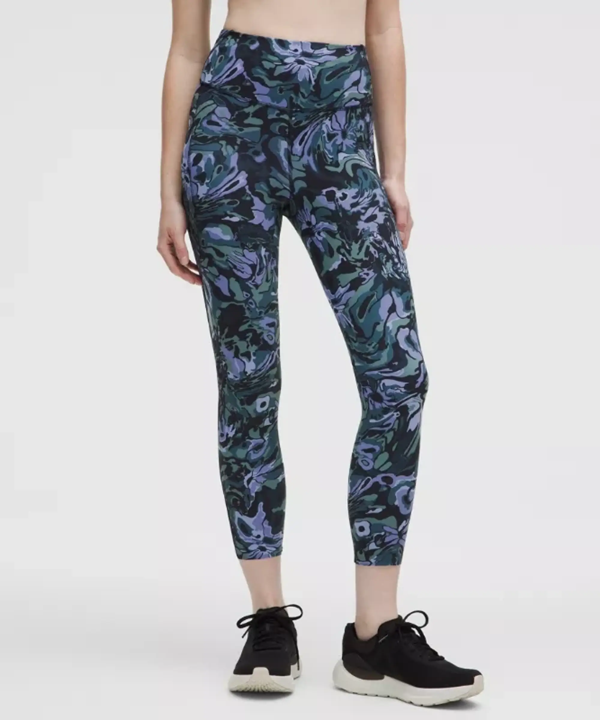 lululemon – Women's Fast and Free High-Rise Crop Pants 5 Pocket – 23" – Color Printed – Size 0