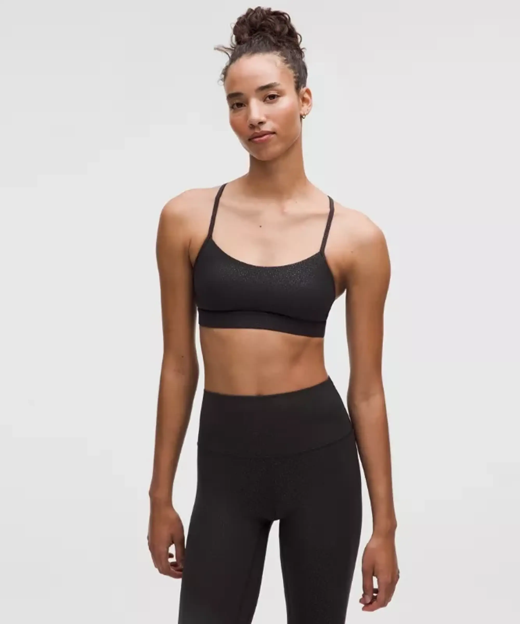 lululemon – Women's Flow Y Sports Bra Nulu Light Support, A-C Cups – Color Black – Size 10