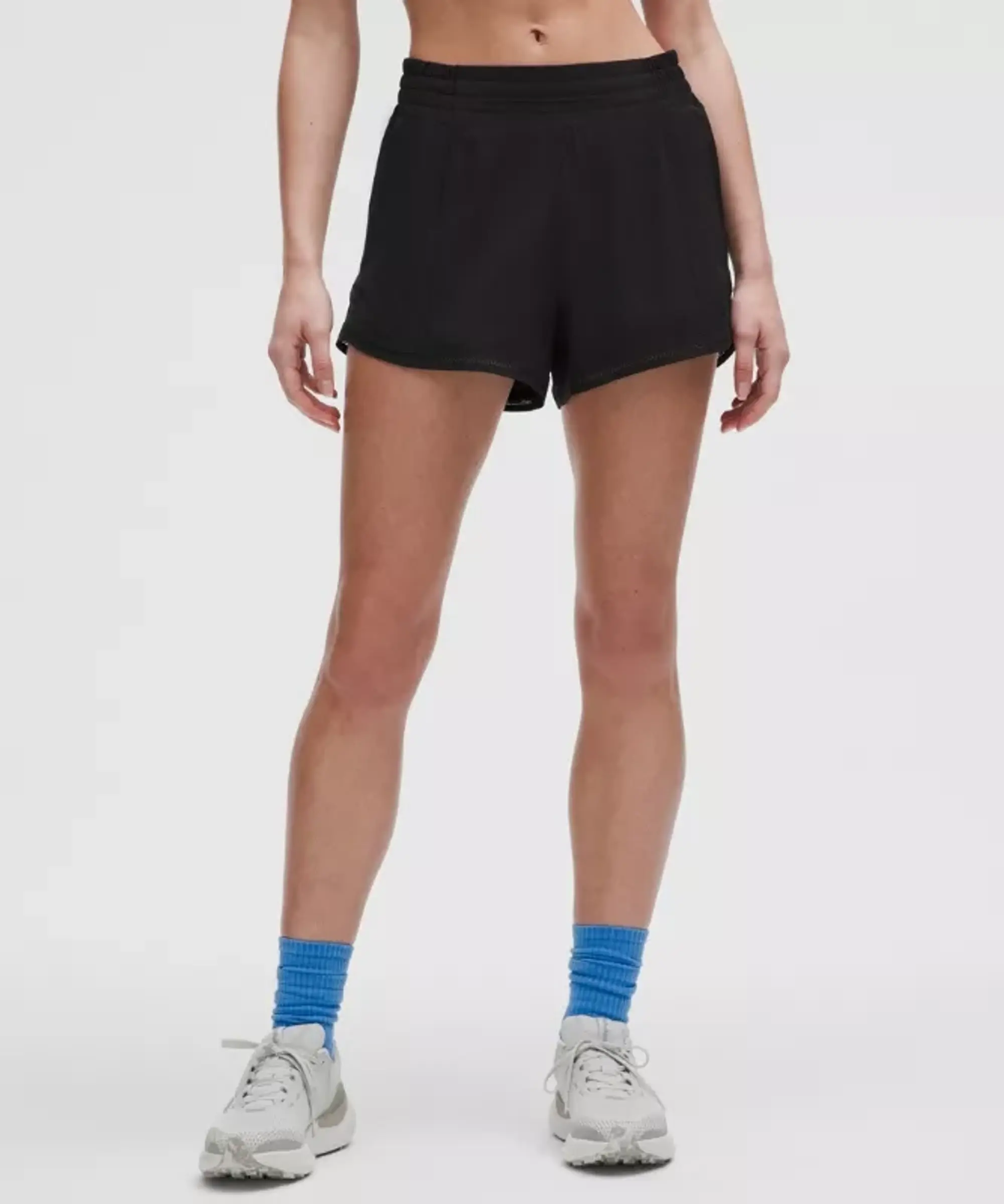 lululemon – Women's Hotty Hot High-Rise Lined Shorts Lace Trim – 4" – Color Black – Size 0