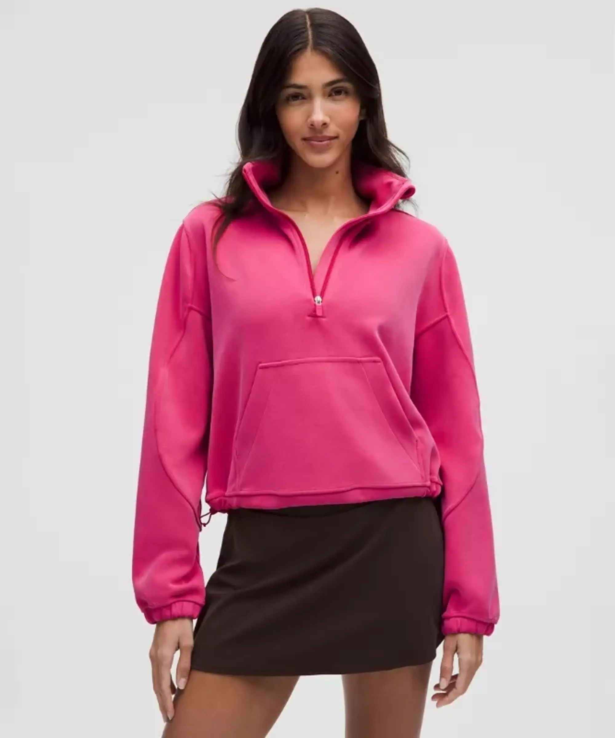 lululemon – Women's Brushed Softstreme Half Zip Sweatshirt – Color Pink – Size 0