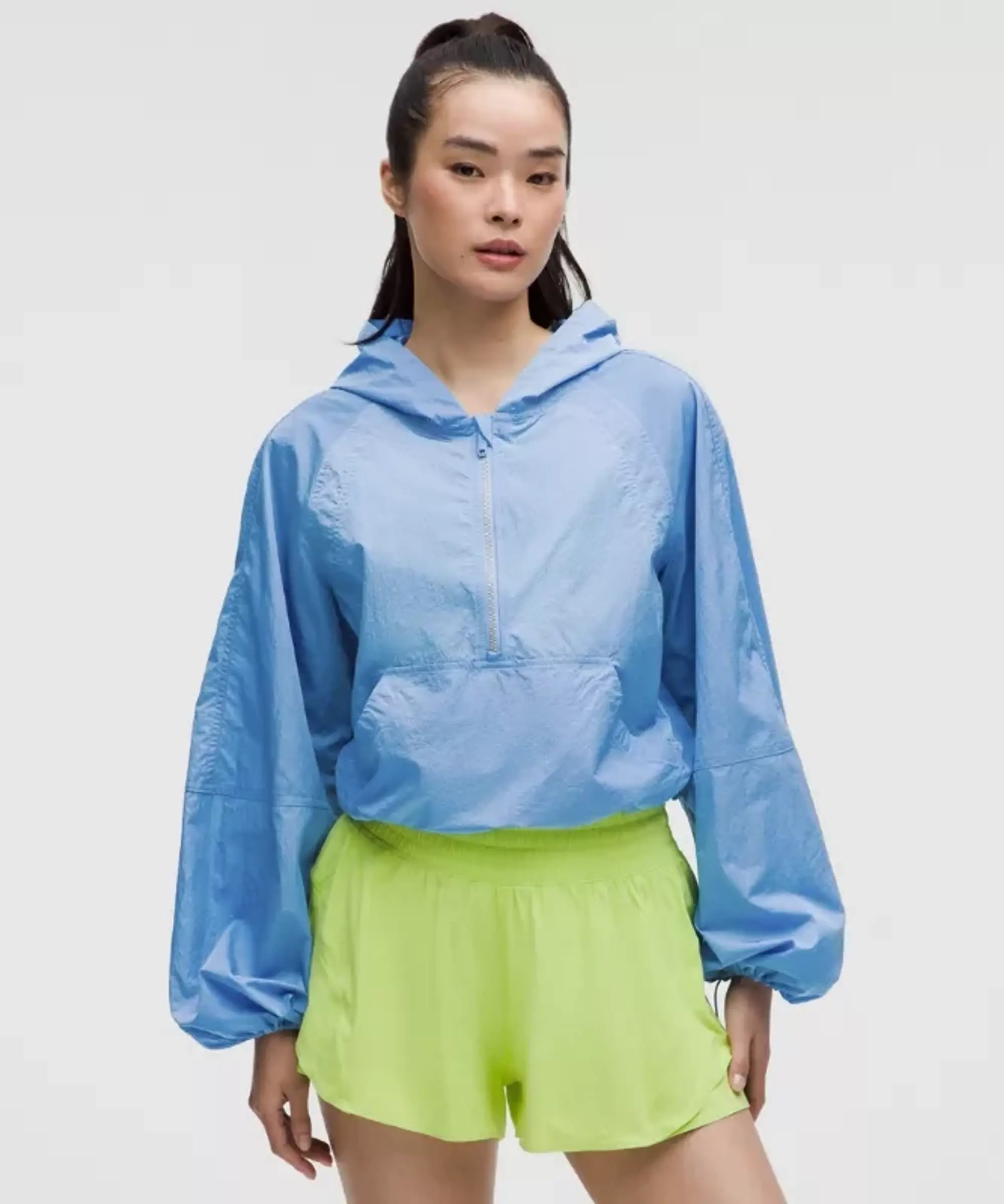lululemon – Women's Scuba Cropped Anorak Jacket – Color Blue – Size 0