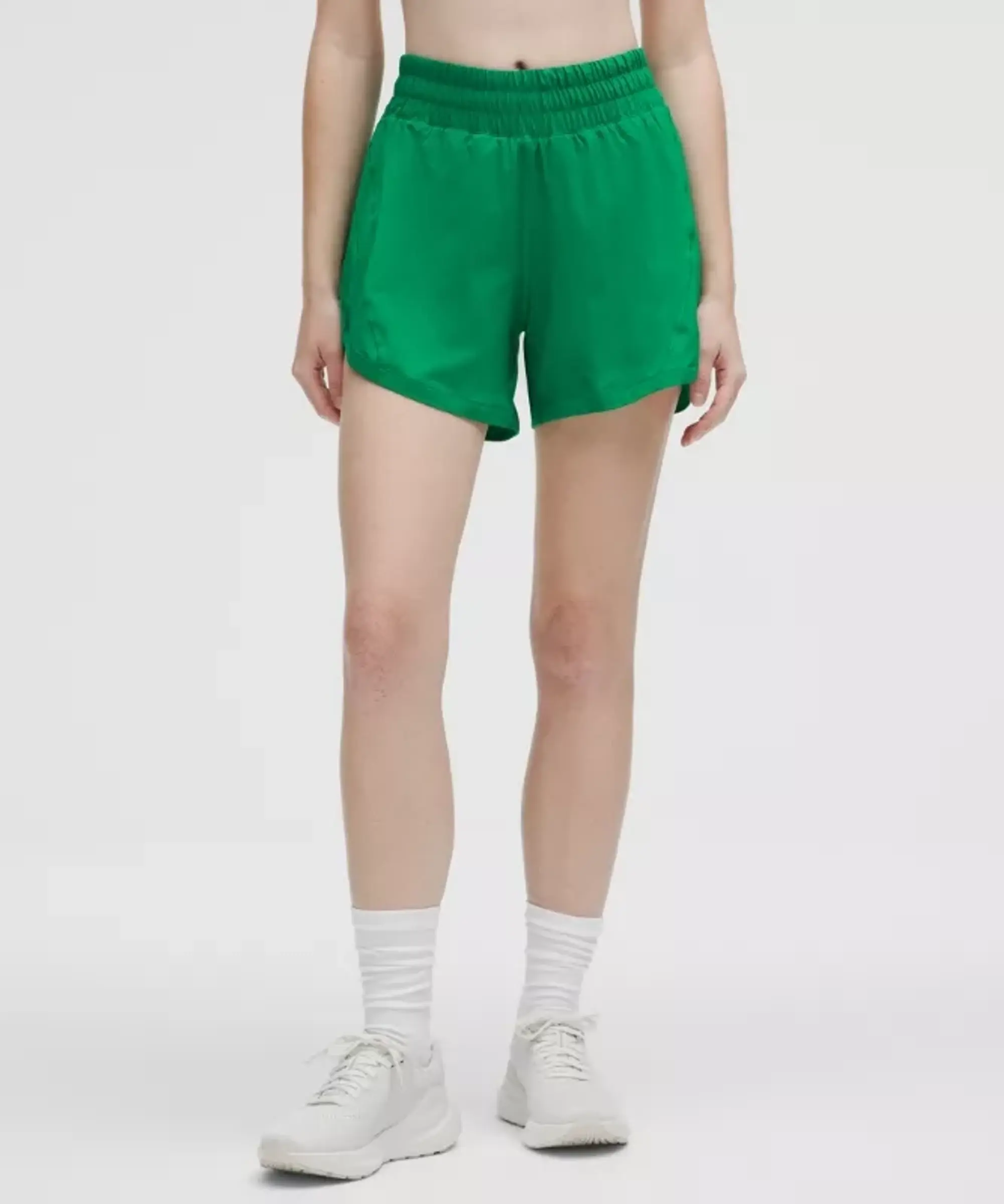 lululemon – Women's Track That High-Rise Lined Shorts – 5" – Color Green – Size 0