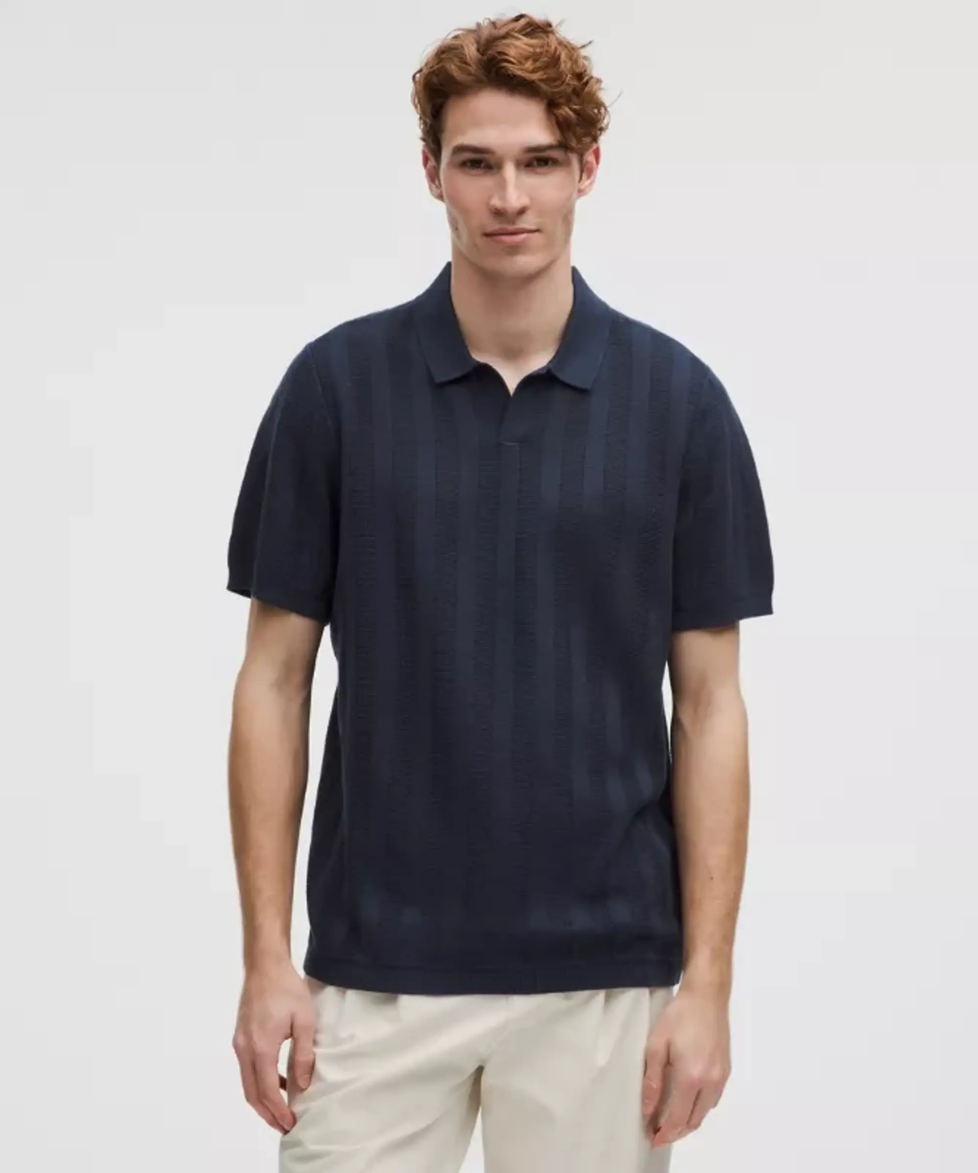 lululemon – Men's Short-Sleeve Polo – Color Blue – Size L