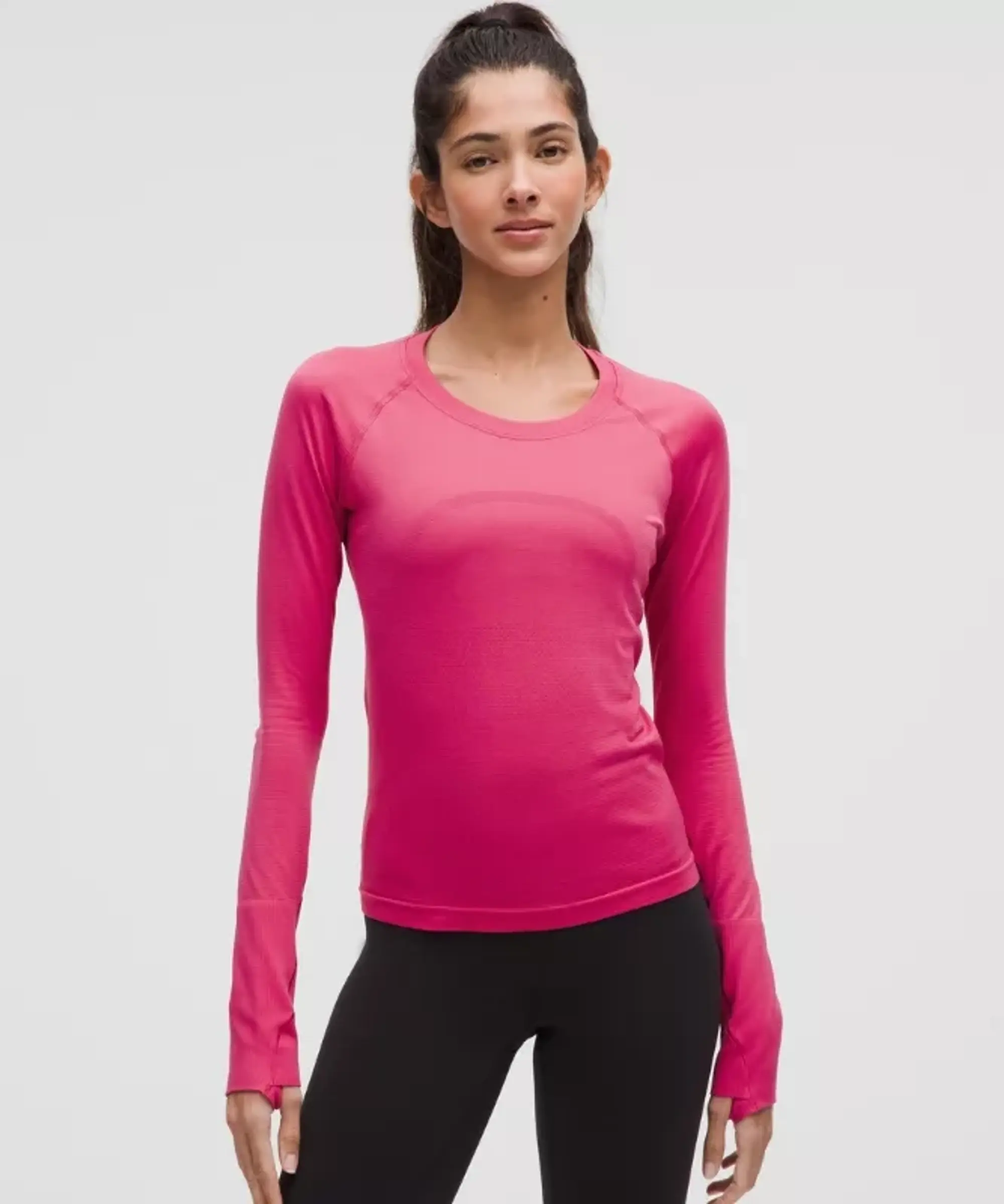 lululemon – Women's Swiftly Tech Long-Sleeve Shirt 2.0 Waist Length – Color Pink – Size 0