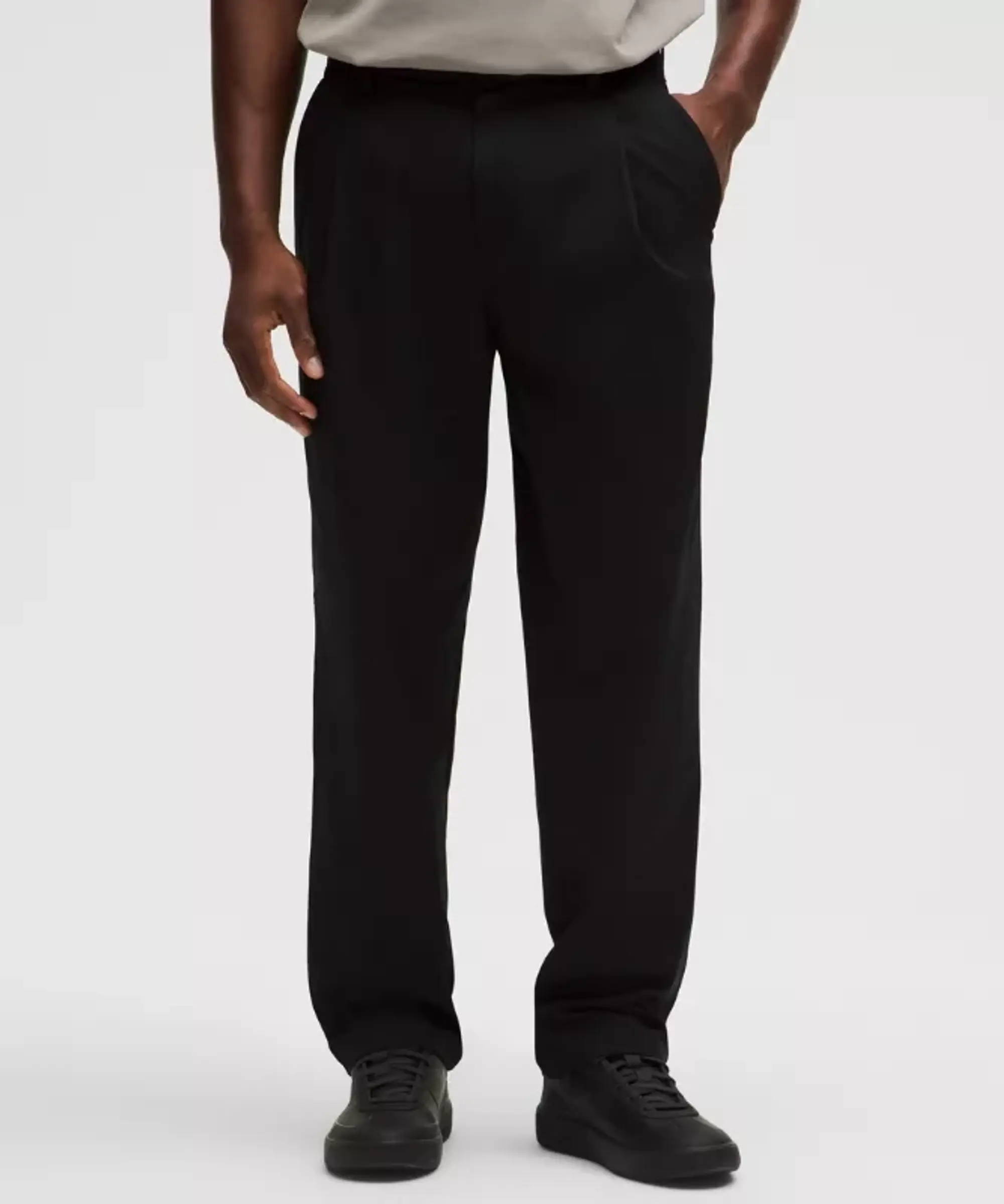 lululemon – Men's Woven Classic-Fit Pleated Trousers Regular – Color Black – Size 29