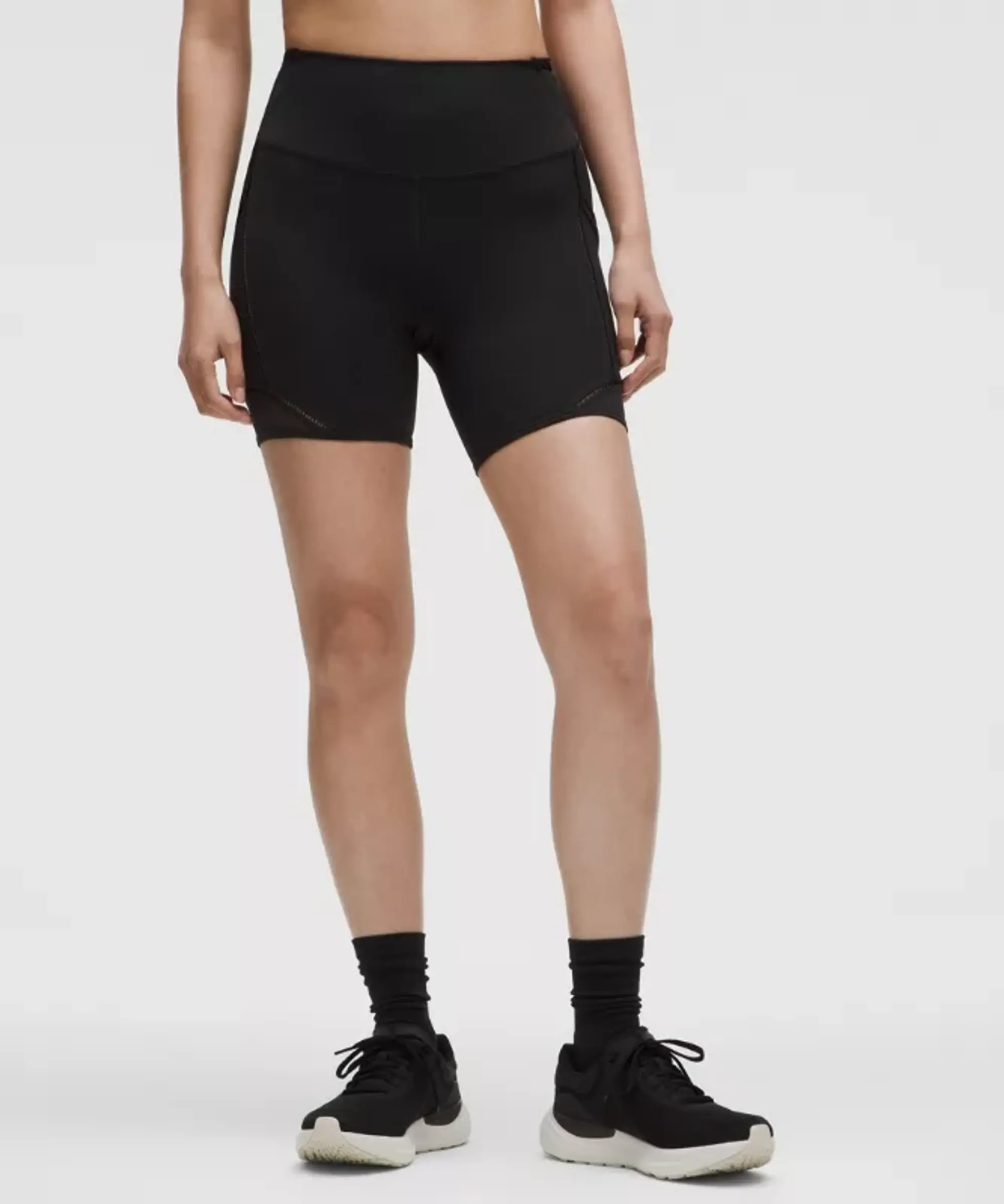 lululemon – Women's Fast and Free High-Rise Lace Trim Shorts 5 Pocket – 6" – Color Black – Size 0