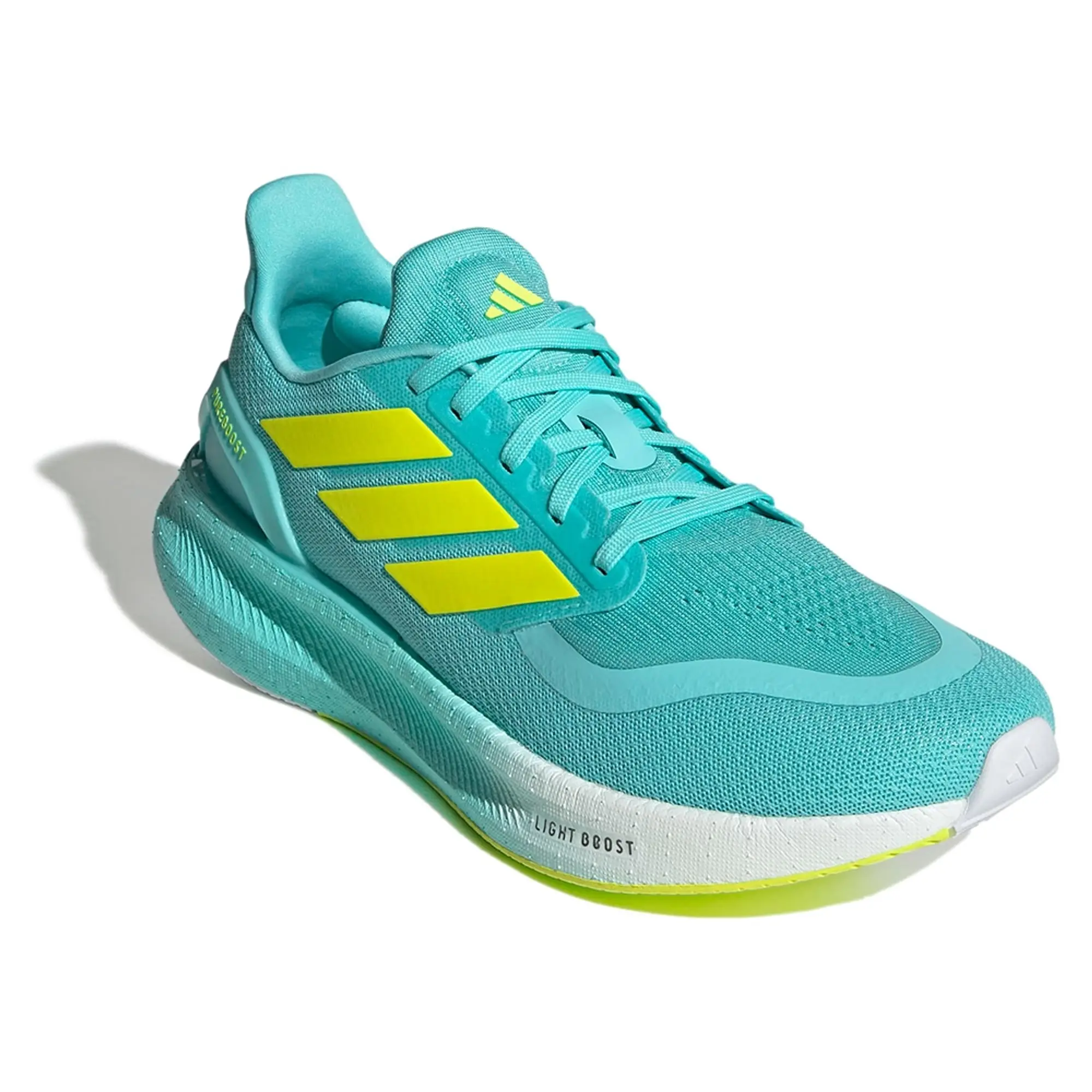 adidas Pureboost 5 Neutral Running Shoe Men - Mint, Neon Yellow