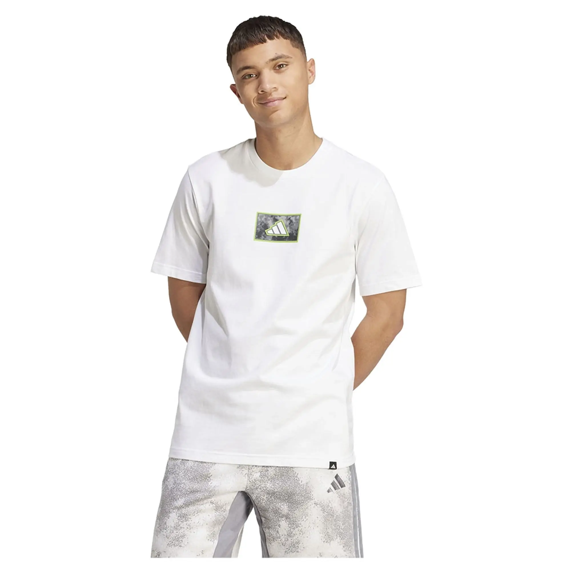 Adidas Camo Script Graphic Short Sleeve T-shirt