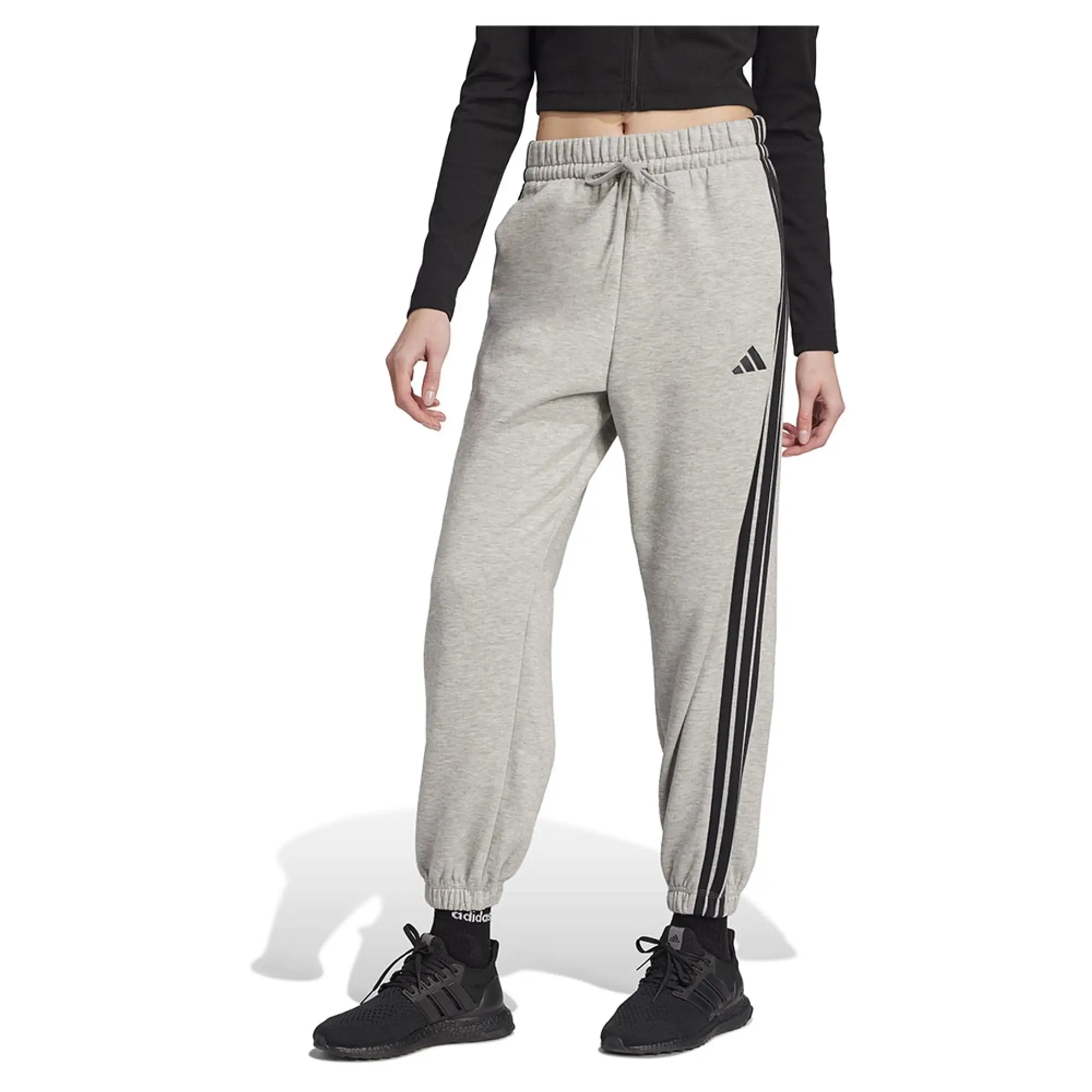 Adidas Essentials 3 Stripes Fleece Loose-fit Joggers