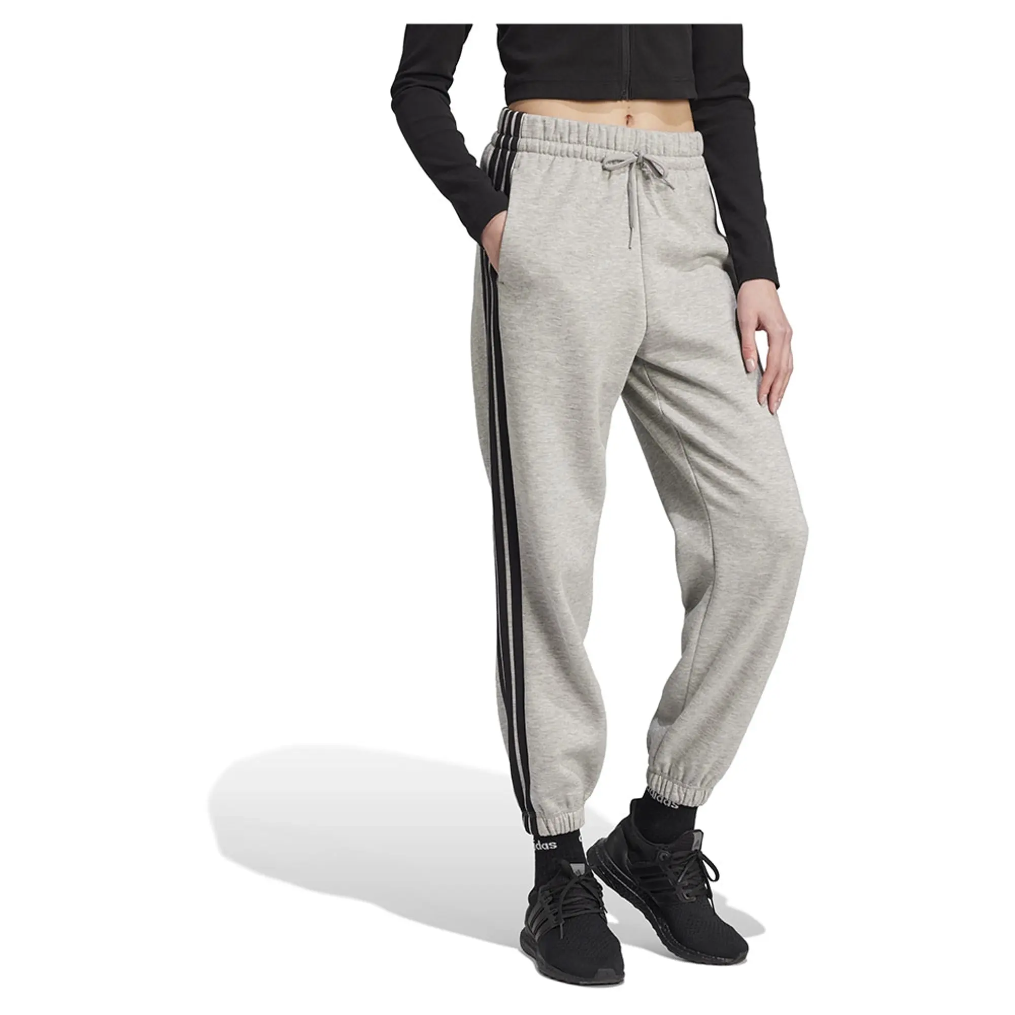 Adidas Essentials 3 Stripes Fleece Loose-fit Joggers