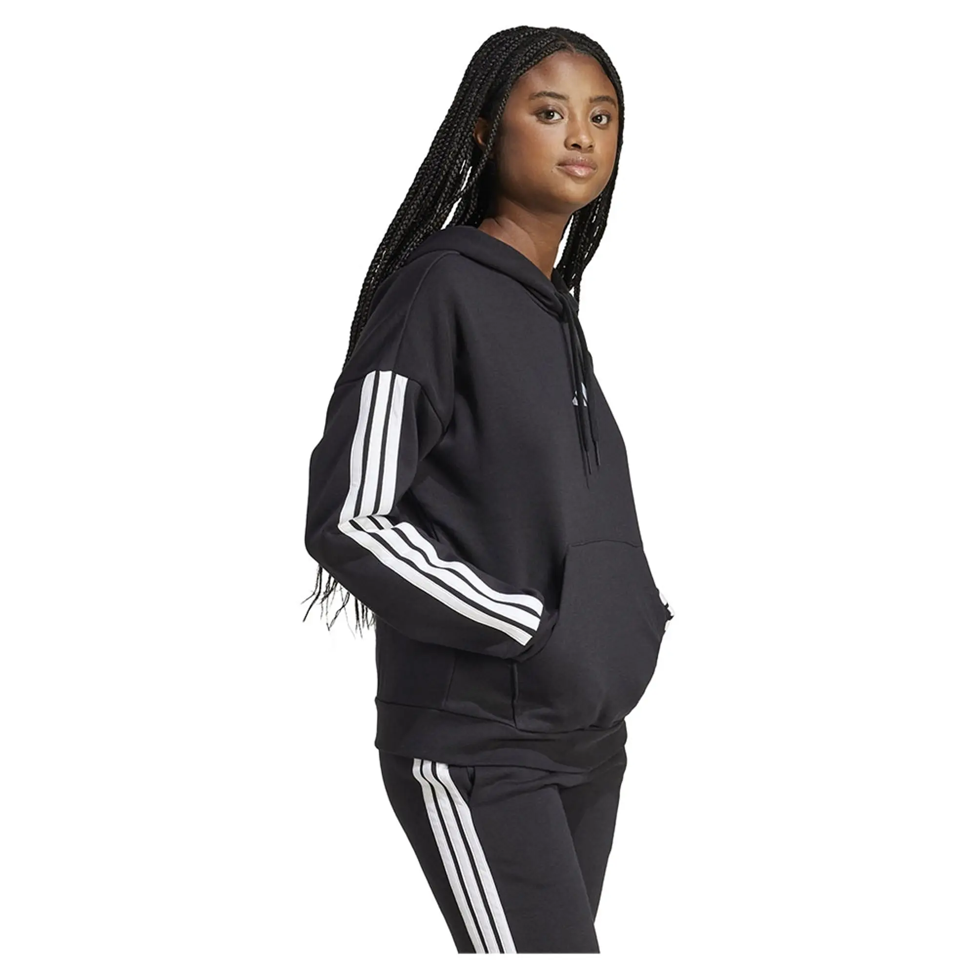 Adidas Essentials 3 Stripes Fleece Hoodie