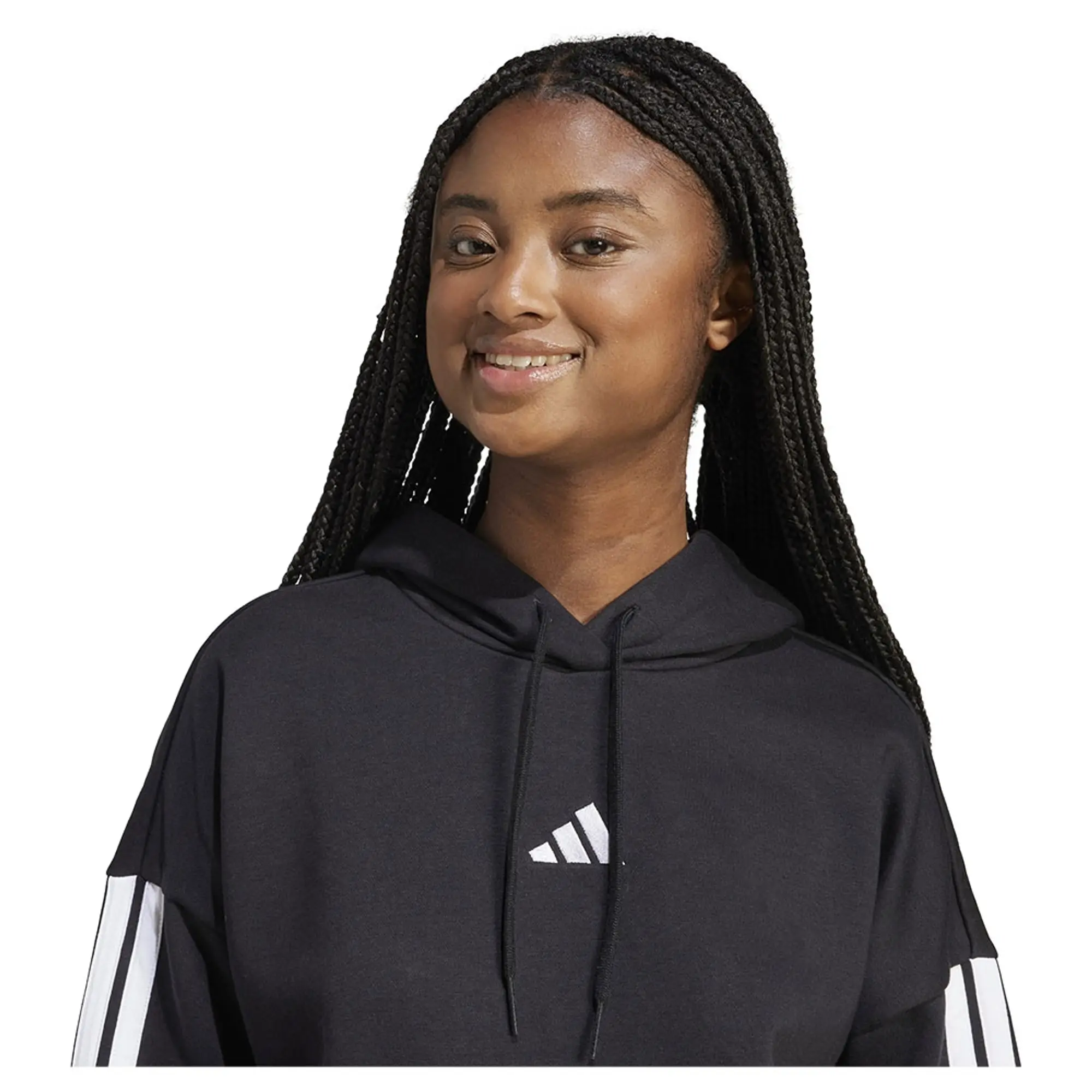 Adidas Essentials 3 Stripes Fleece Hoodie