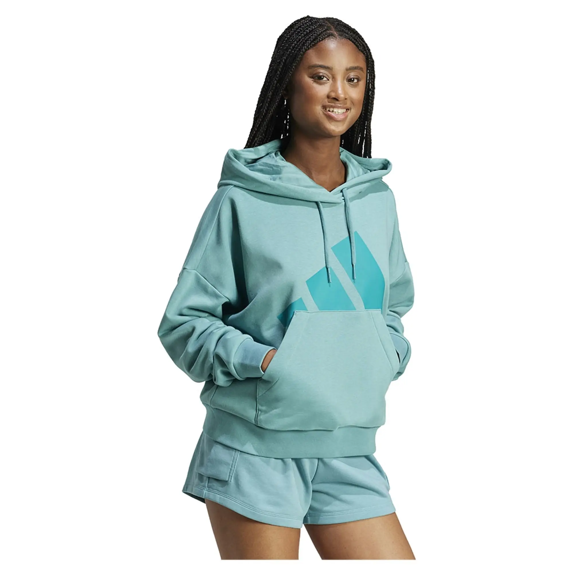 Adidas Essentials Big Logo French Terry Loose Hoodie