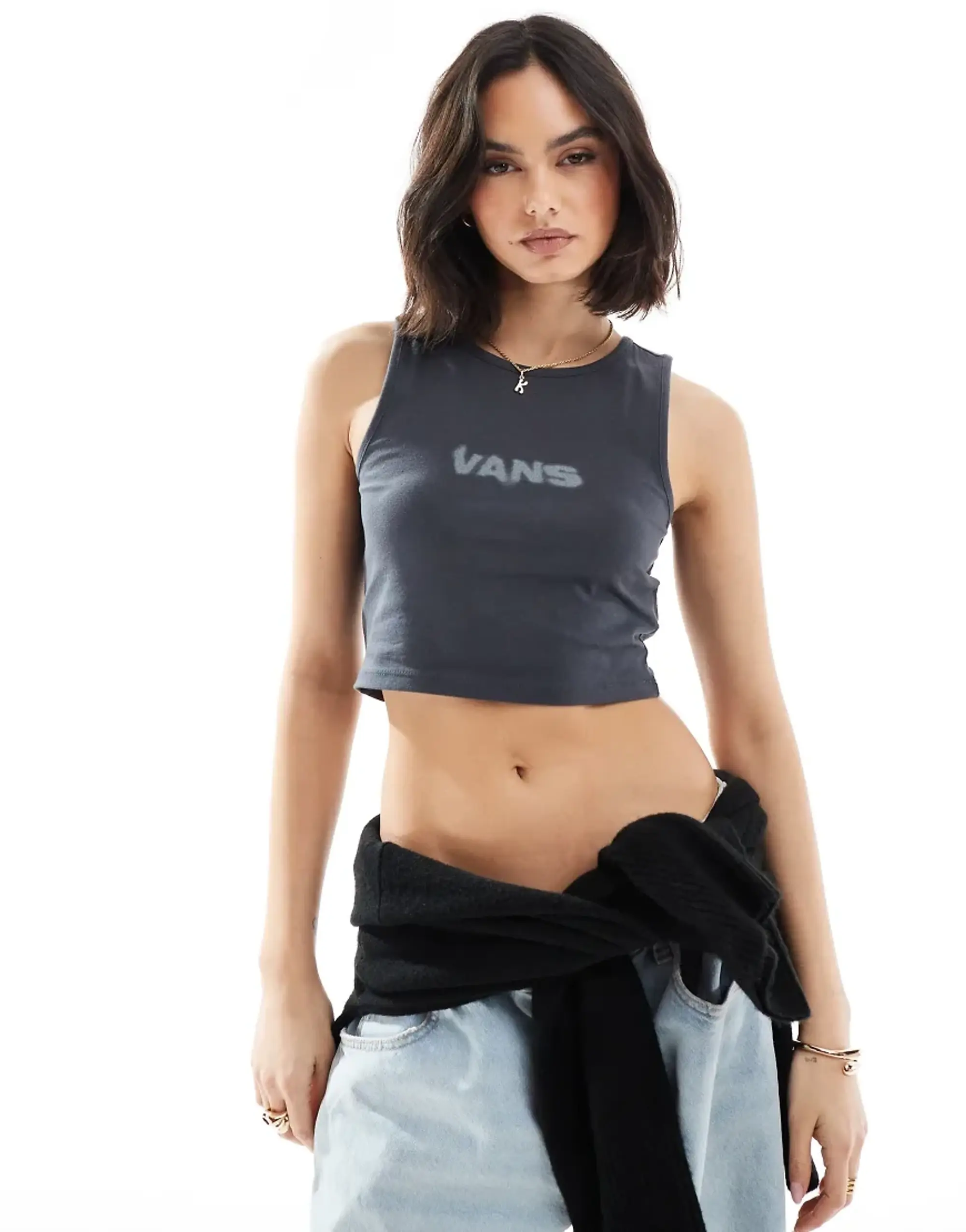 Vans Blur Fitted Crop Sleeveless T-shirt