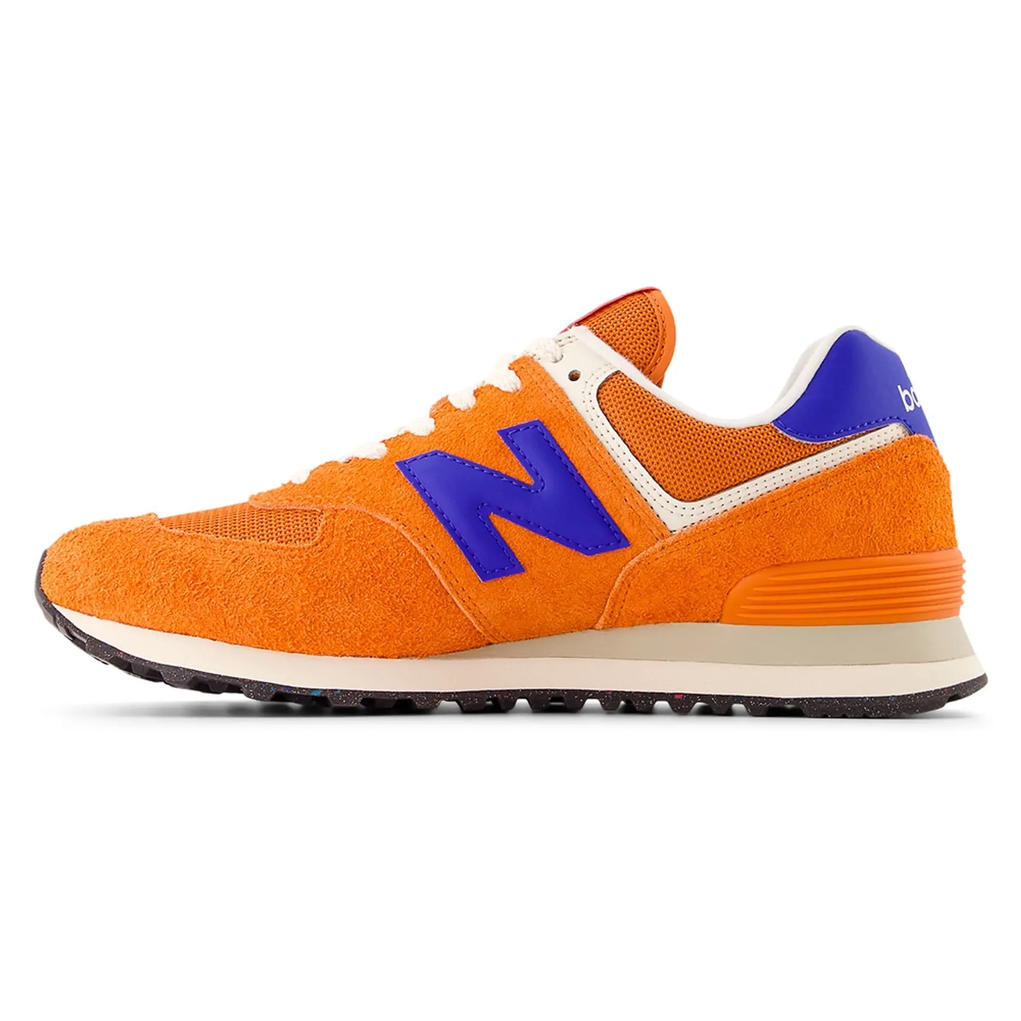 New Balance Unisex 574 in Brown/Blue Suede/Mesh